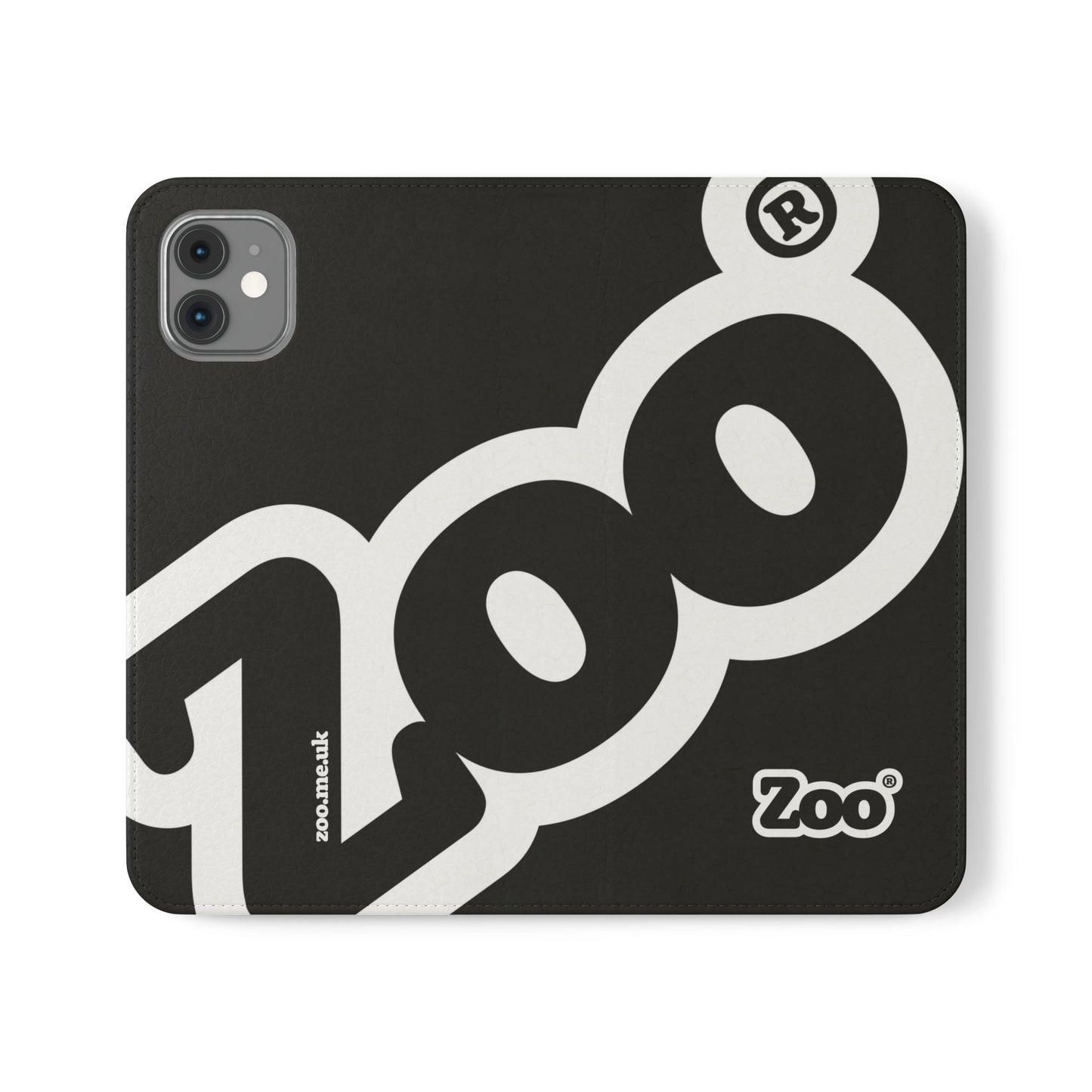 Zoo® Black Flip Case - Phone Wallet with Card Holder