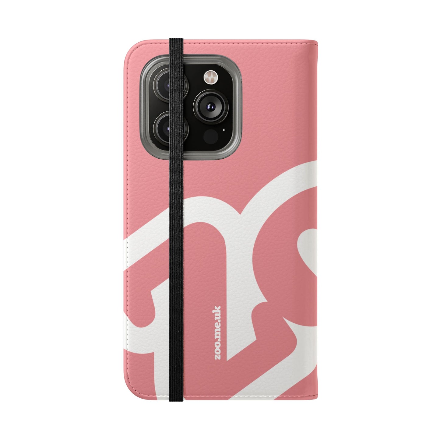 Zoo® Rose Pink Flip Case - Phone Wallet with Card Holder