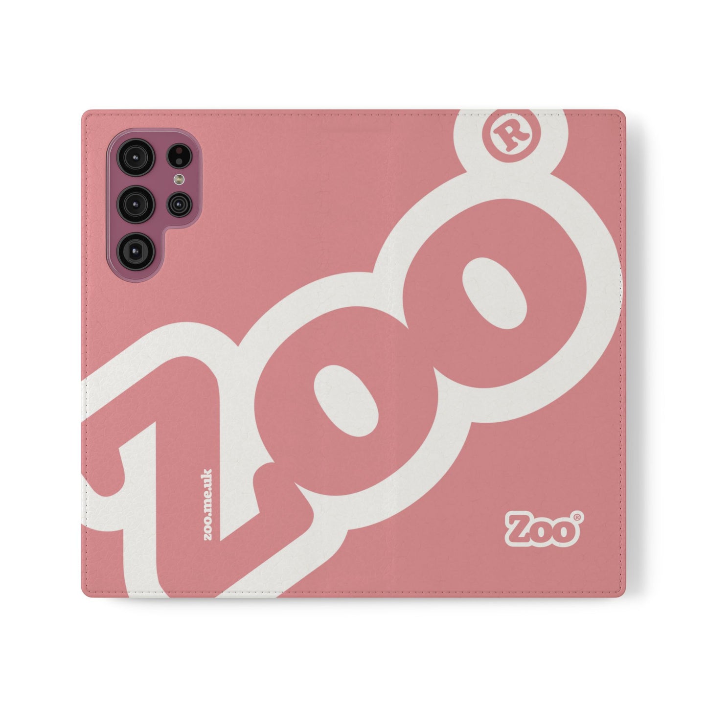 Zoo® Rose Pink Flip Case - Phone Wallet with Card Holder