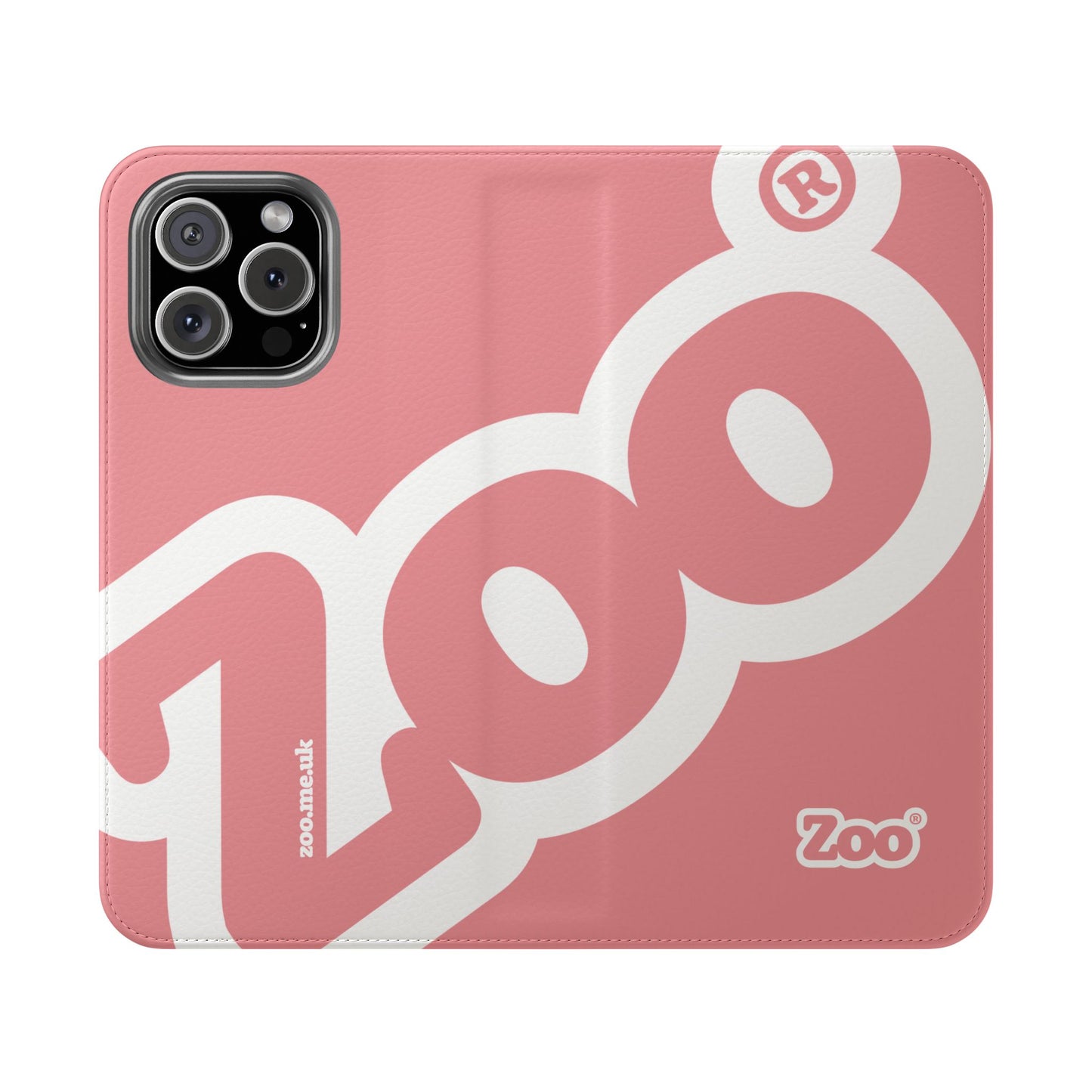 Zoo® Rose Pink Flip Case - Phone Wallet with Card Holder