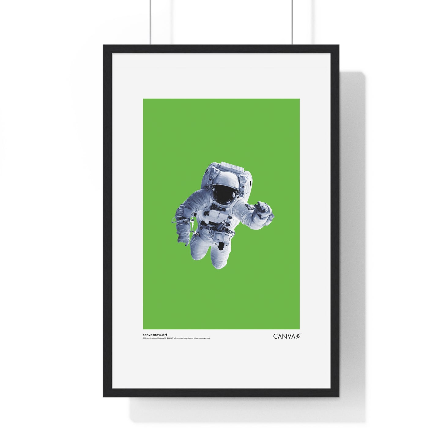 CANVAS™ SPACEMAN-GREENSCREEN Portrait Framed Poster