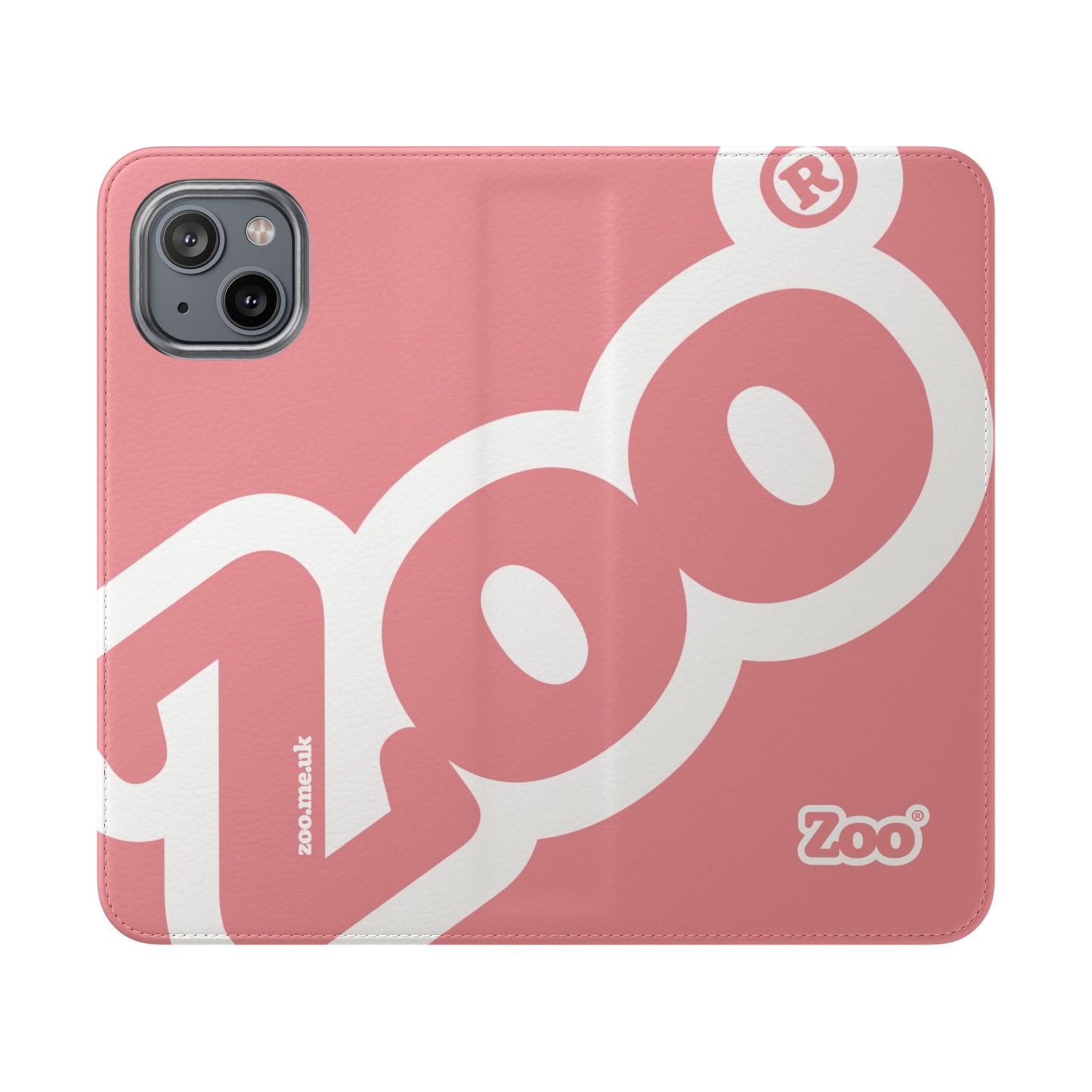 Zoo® Rose Pink Flip Case - Phone Wallet with Card Holder