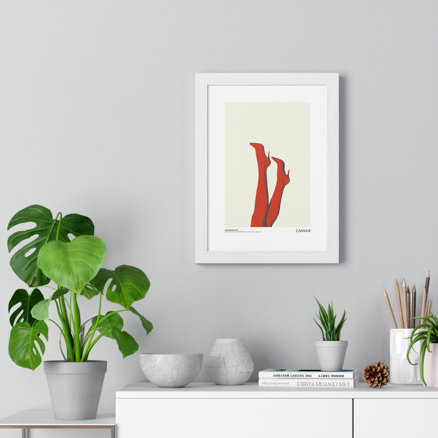 CANVAS™ RED-HOT-LEGS Portrait Framed Poster