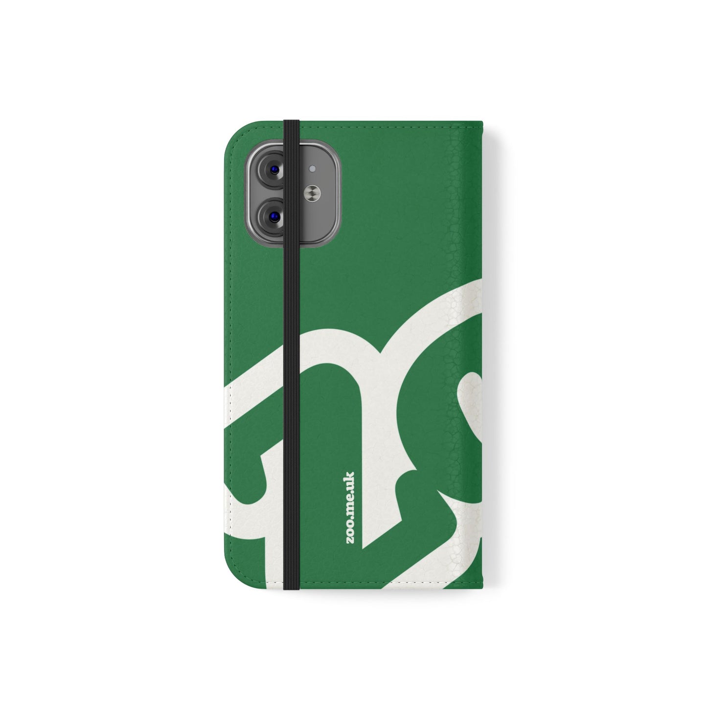 Zoo® Dark Green Flip Case - Phone Wallet with Card Holder