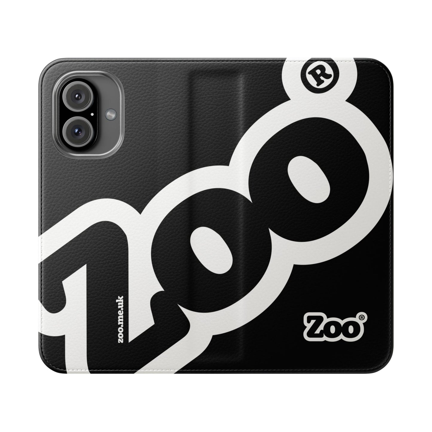 Zoo® Black Flip Case - Phone Wallet with Card Holder