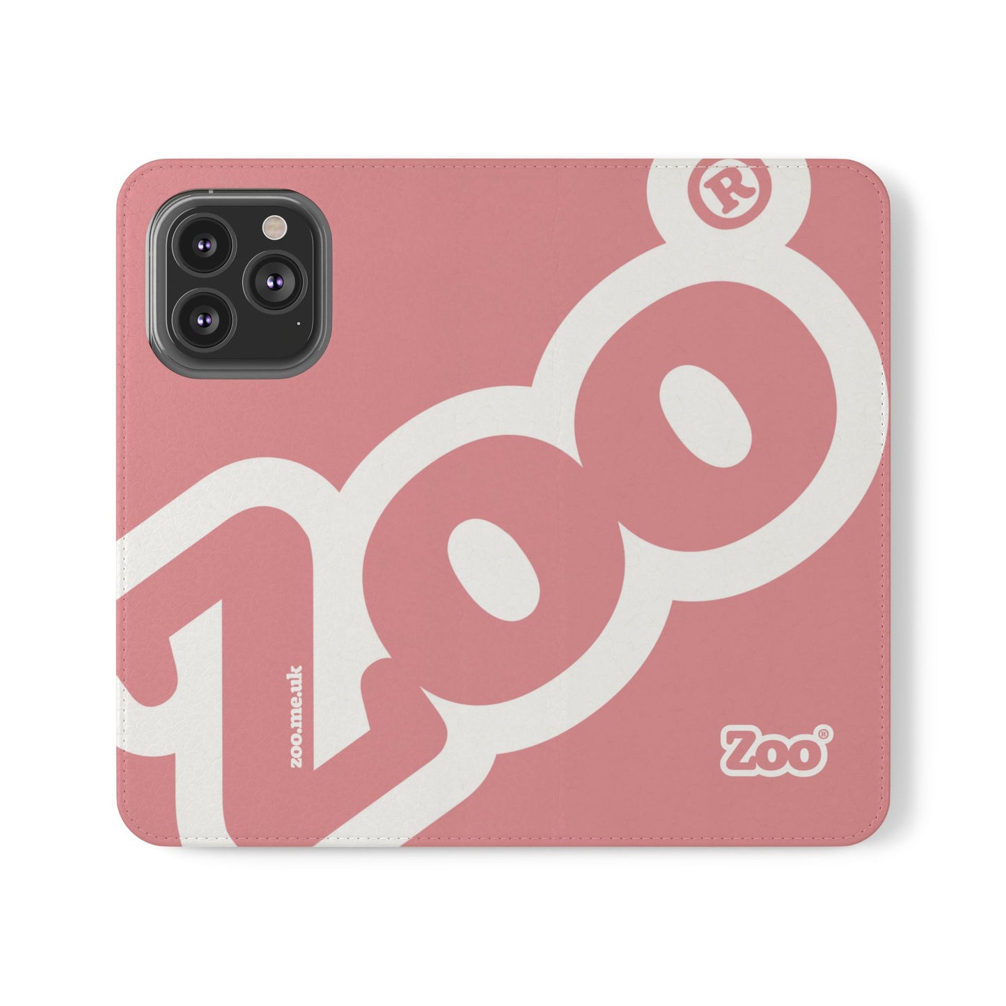 Zoo® Rose Pink Flip Case - Phone Wallet with Card Holder