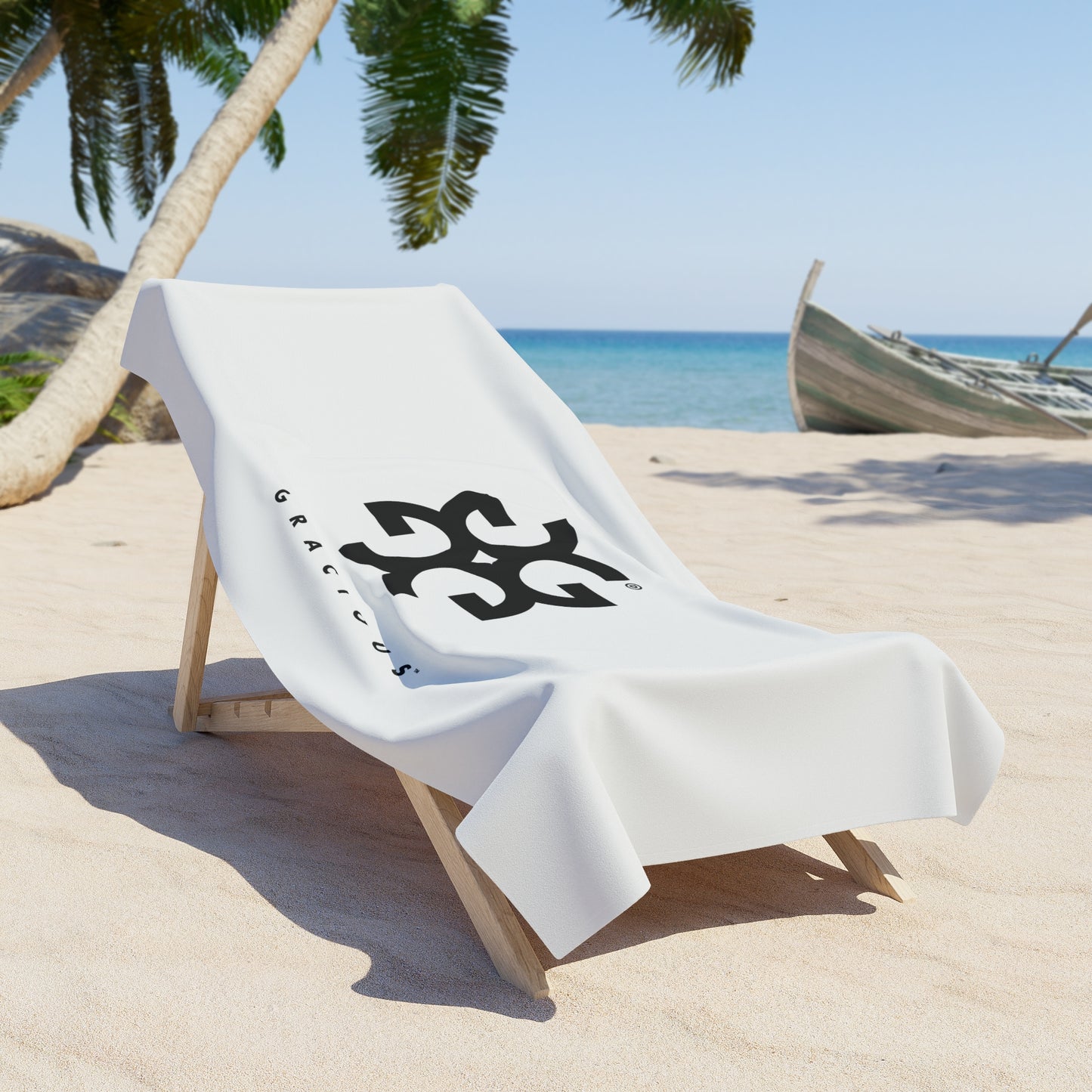GRACIOUS™ White Beach Towel