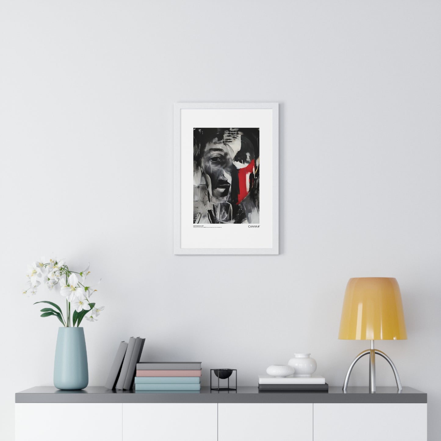 CANVAS™ MAN-BLUR Portrait Framed Poster