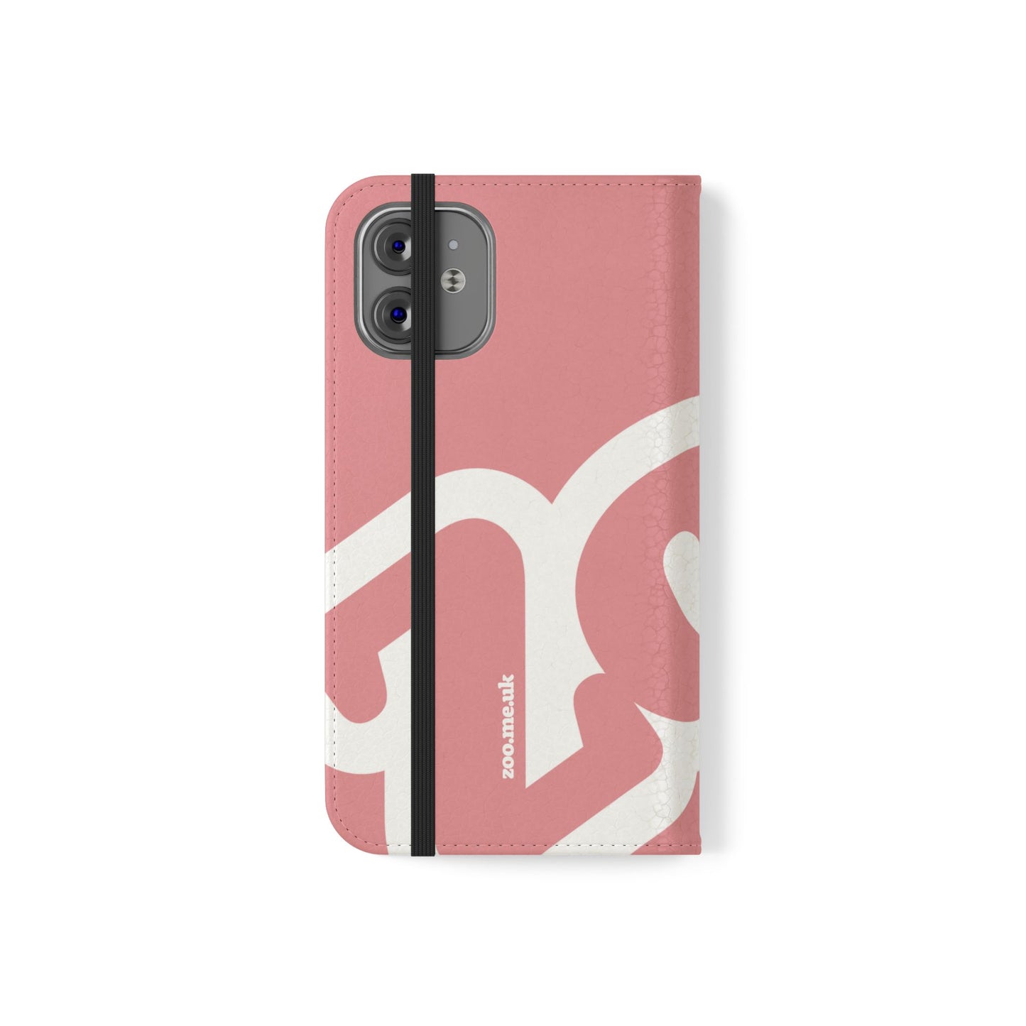 Zoo® Rose Pink Flip Case - Phone Wallet with Card Holder