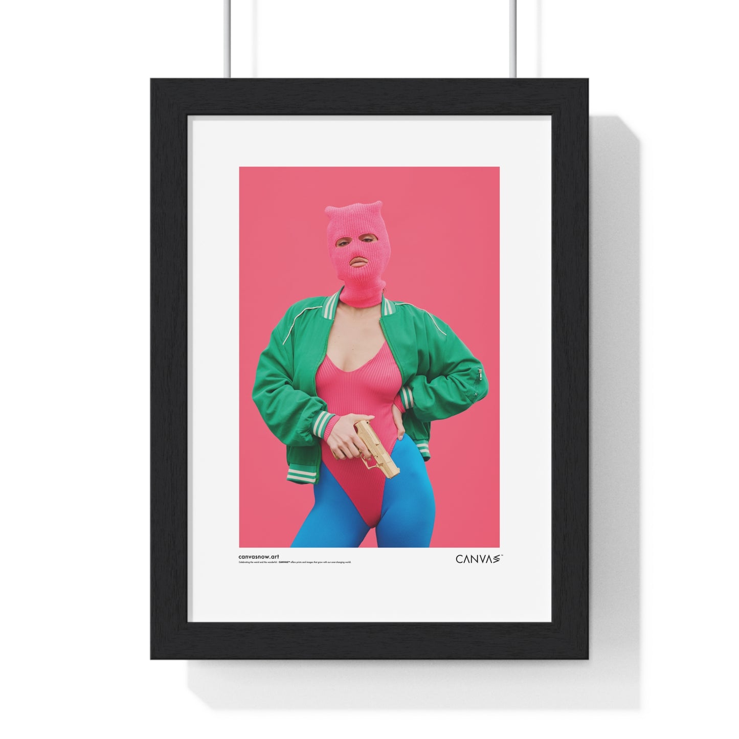 CANVAS™ PINK-PROTEST Portrait Framed Poster