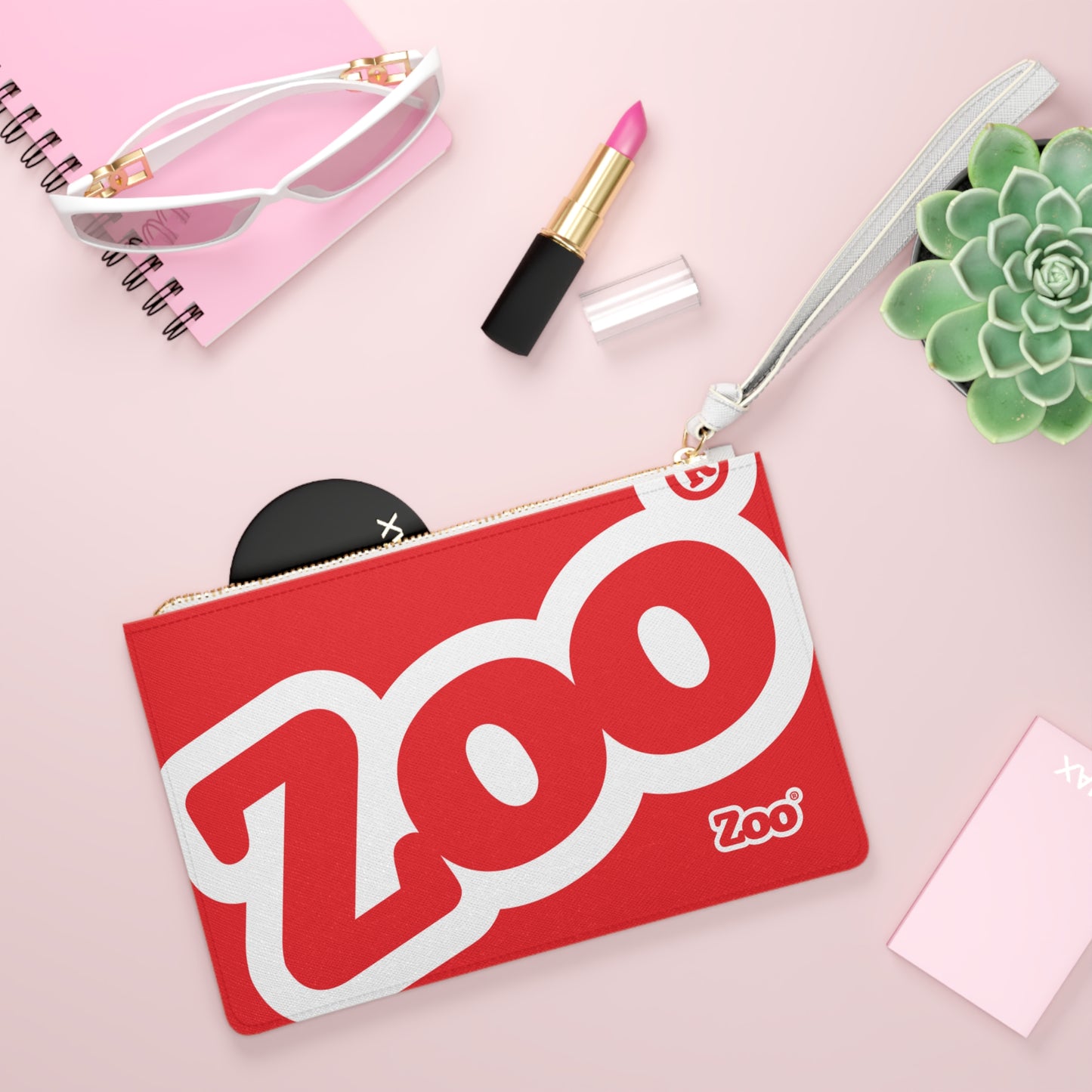 Zoo® Red with White Clutch Bag