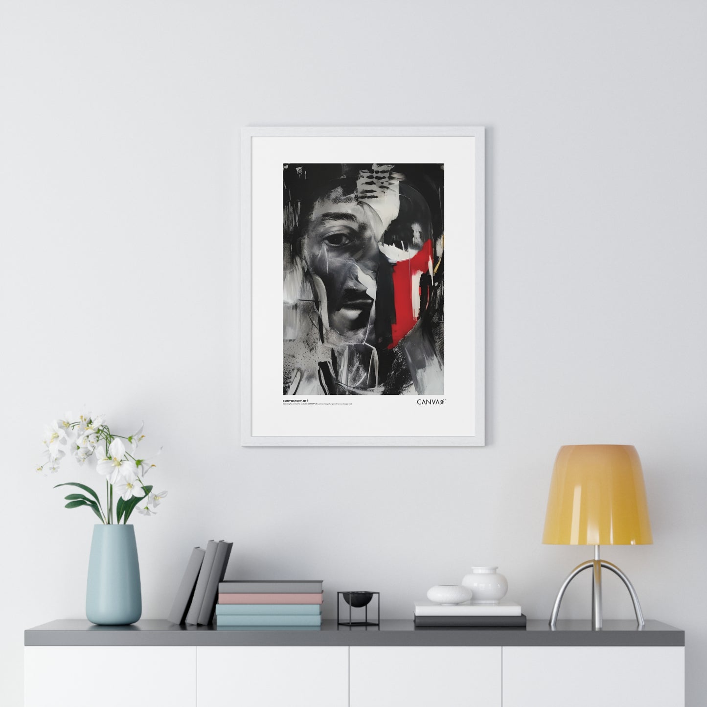 CANVAS™ MAN-BLUR Portrait Framed Poster