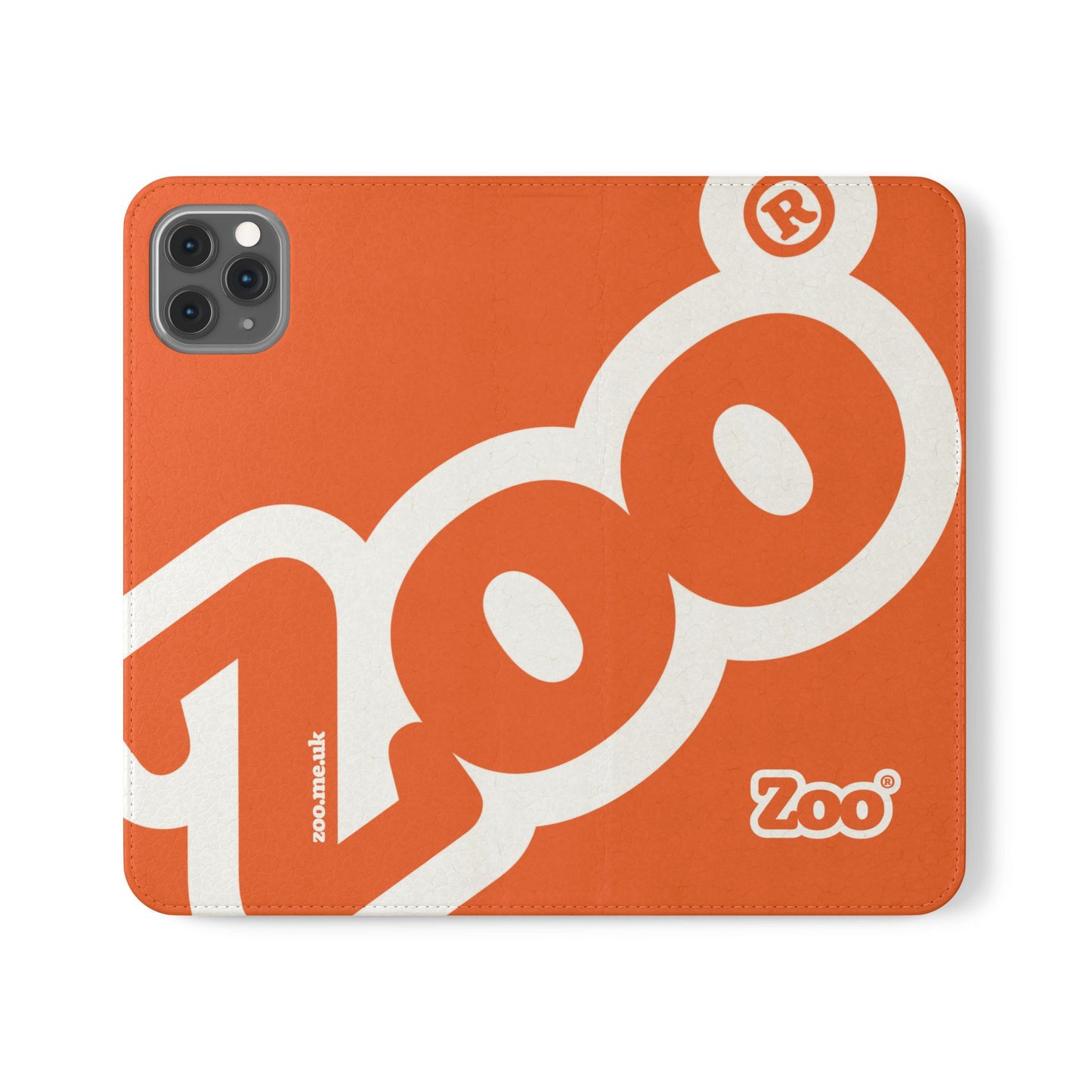 Zoo® Orange Flip Case - Phone Wallet with Card Holder
