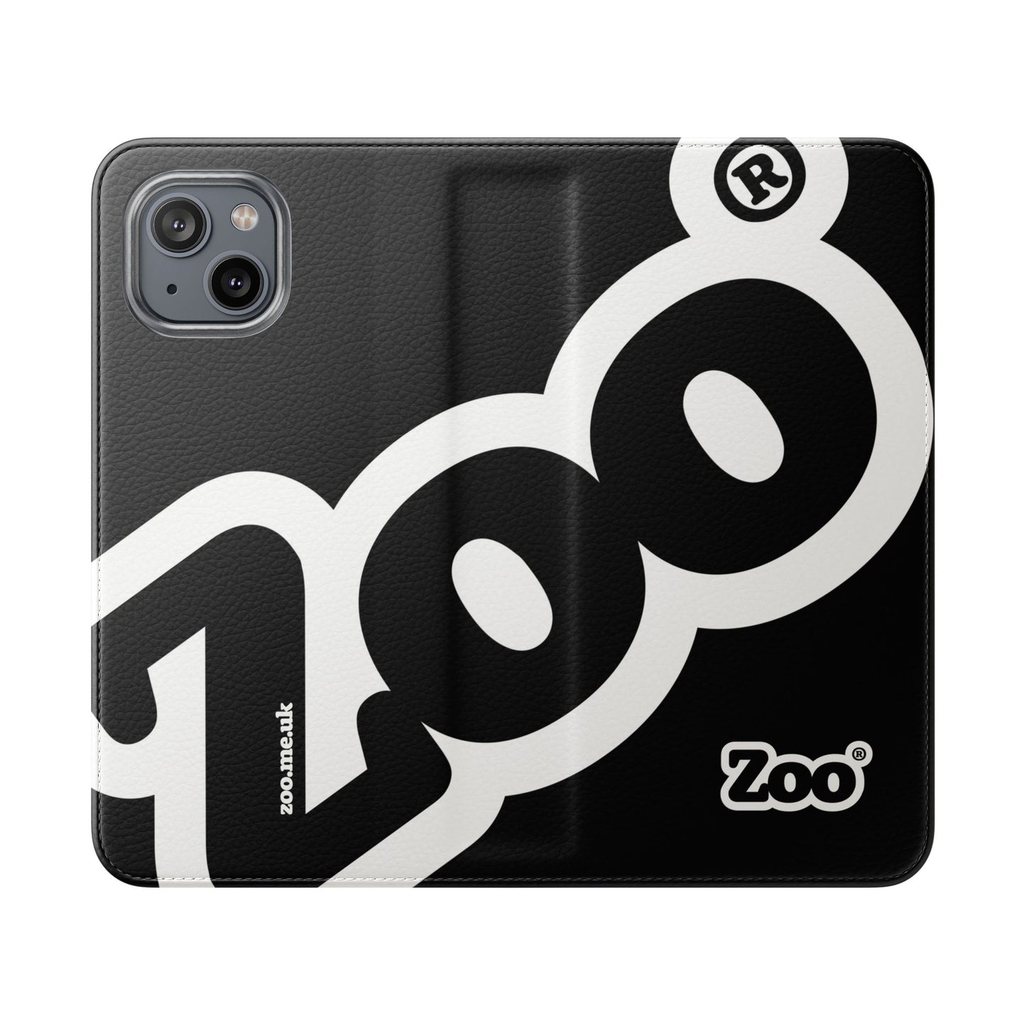 Zoo® Black Flip Case - Phone Wallet with Card Holder