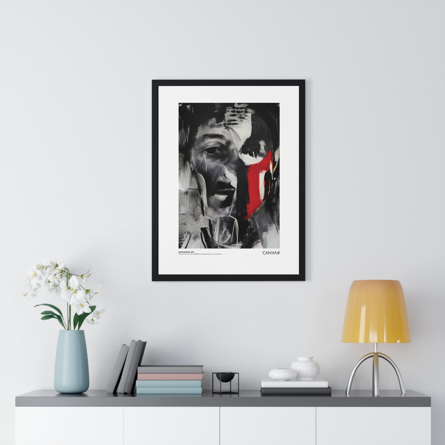 CANVAS™ MAN-BLUR Portrait Framed Poster