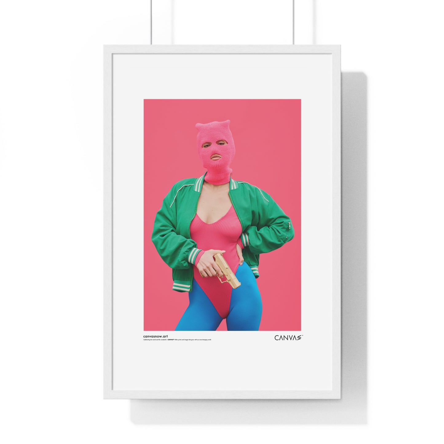 CANVAS™ PINK-PROTEST Portrait Framed Poster