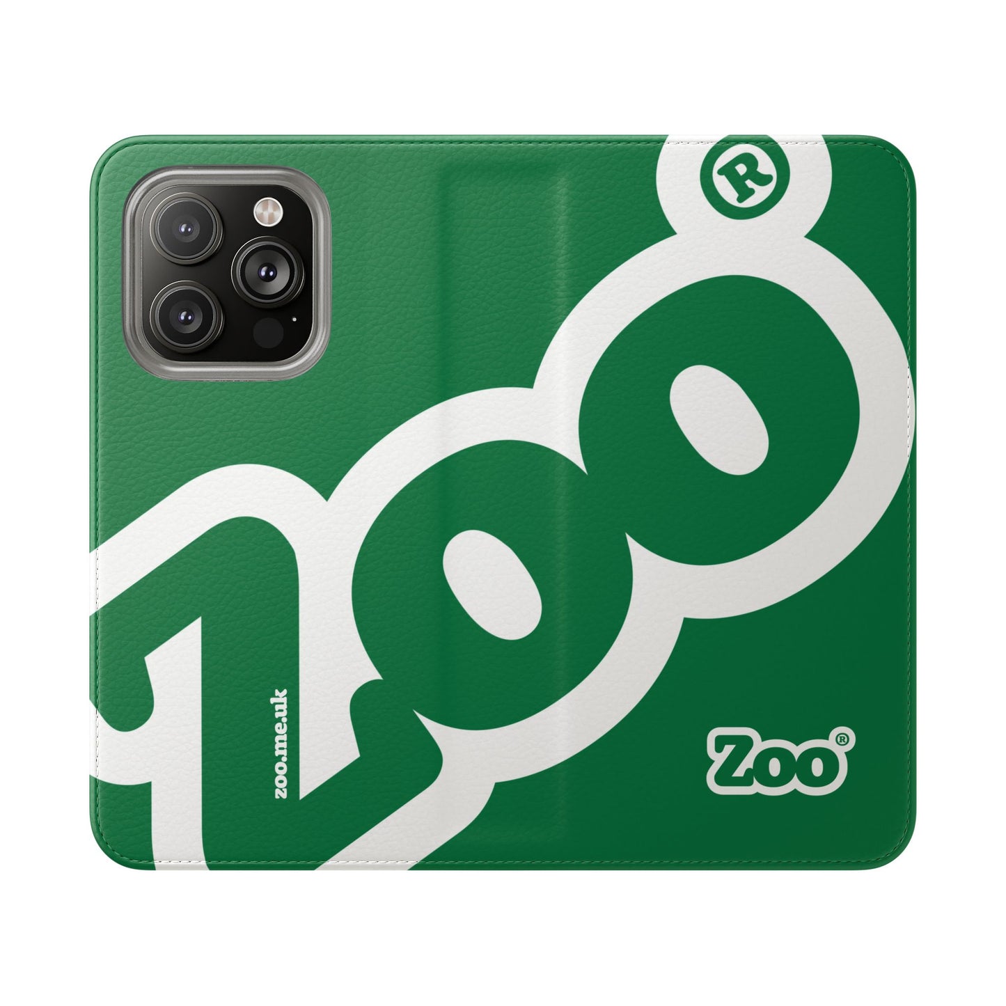 Zoo® Dark Green Flip Case - Phone Wallet with Card Holder