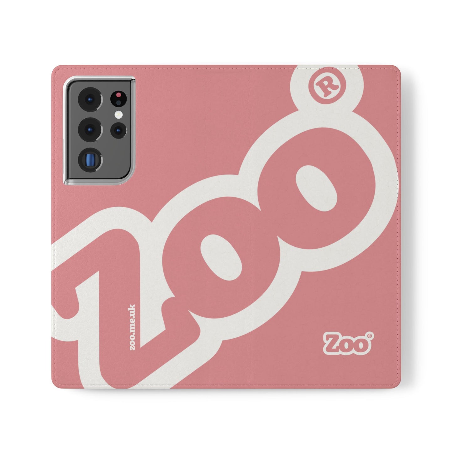 Zoo® Rose Pink Flip Case - Phone Wallet with Card Holder