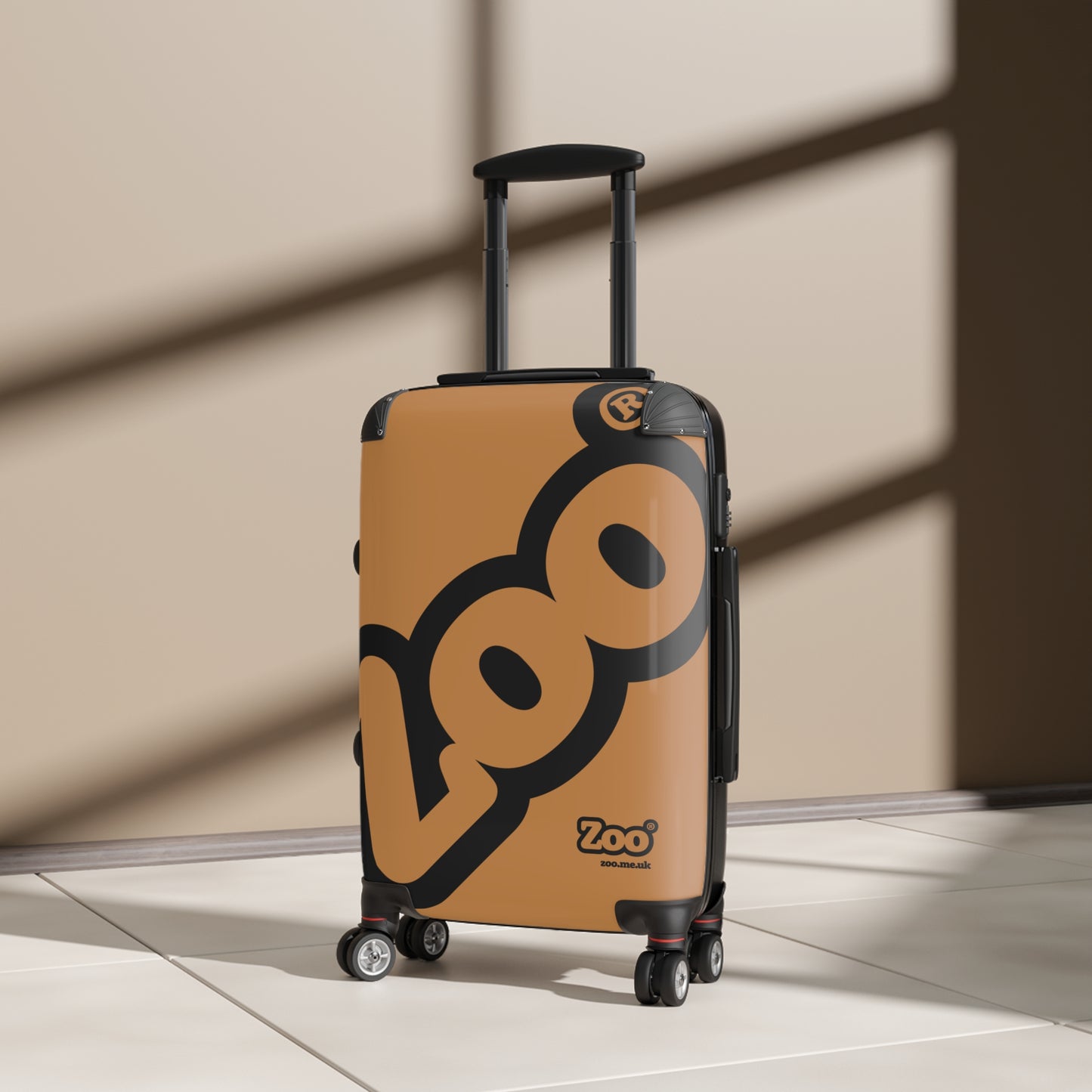 Zoo® Black on Light brown - Black Suitcase