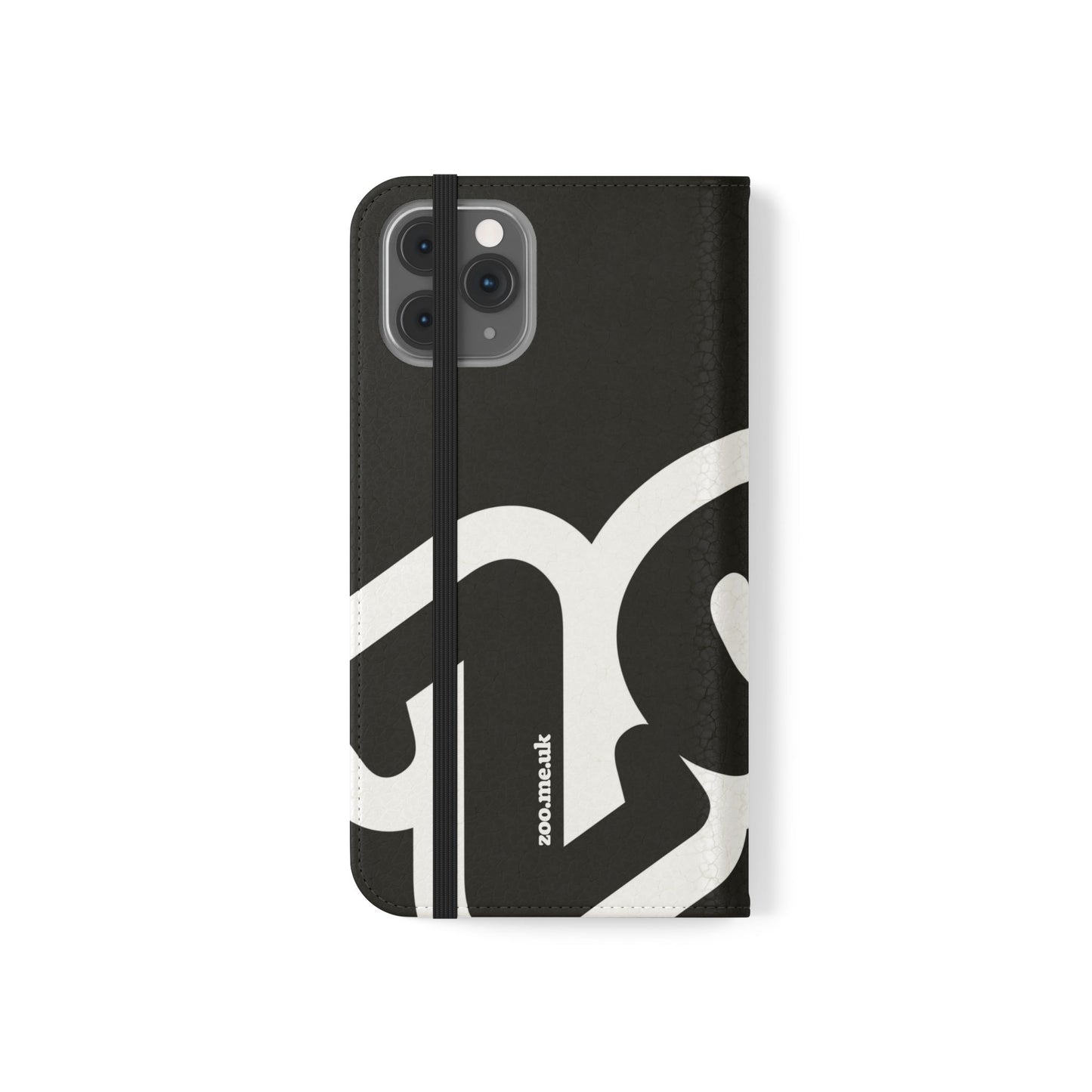 Zoo® Black Flip Case - Phone Wallet with Card Holder