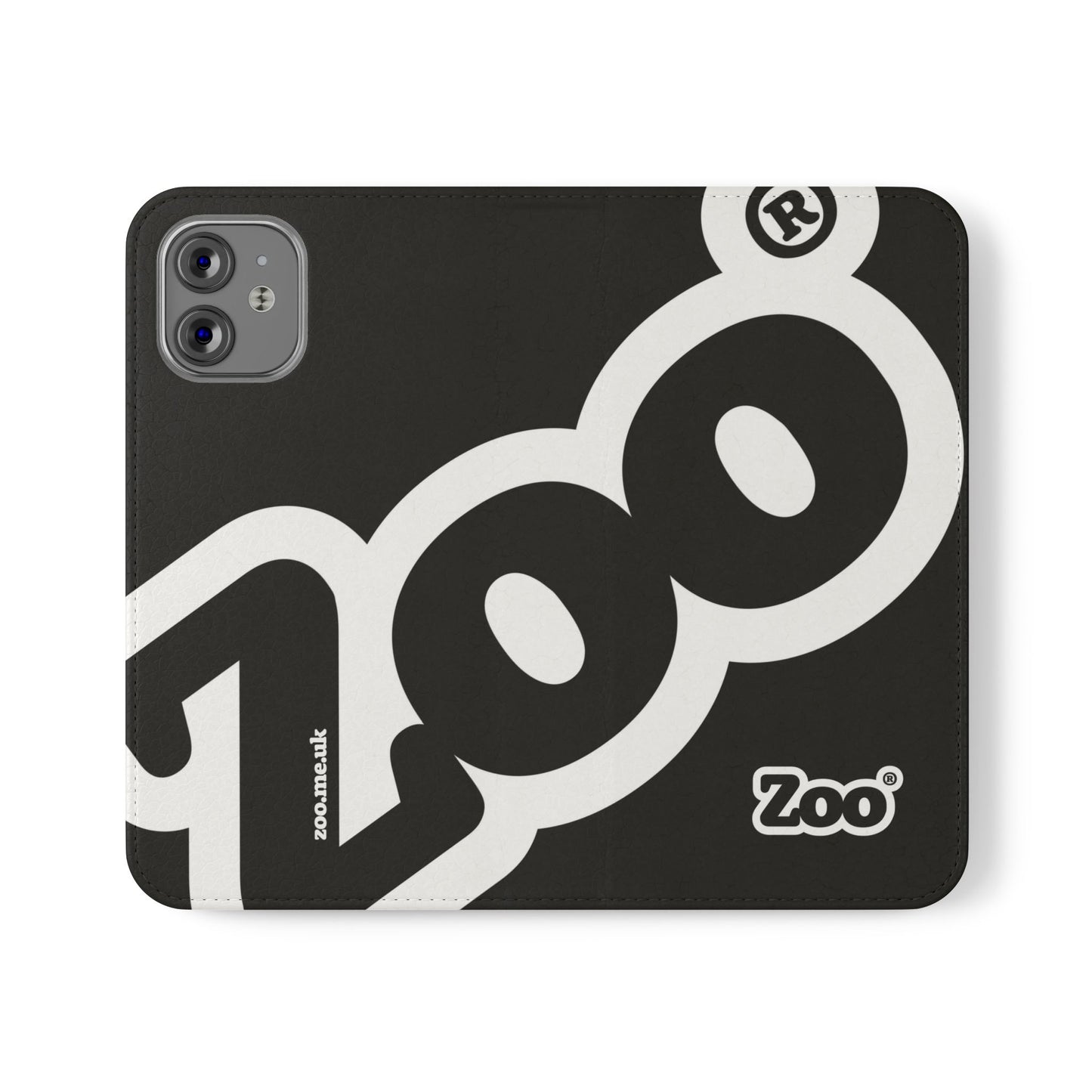 Zoo® Black Flip Case - Phone Wallet with Card Holder