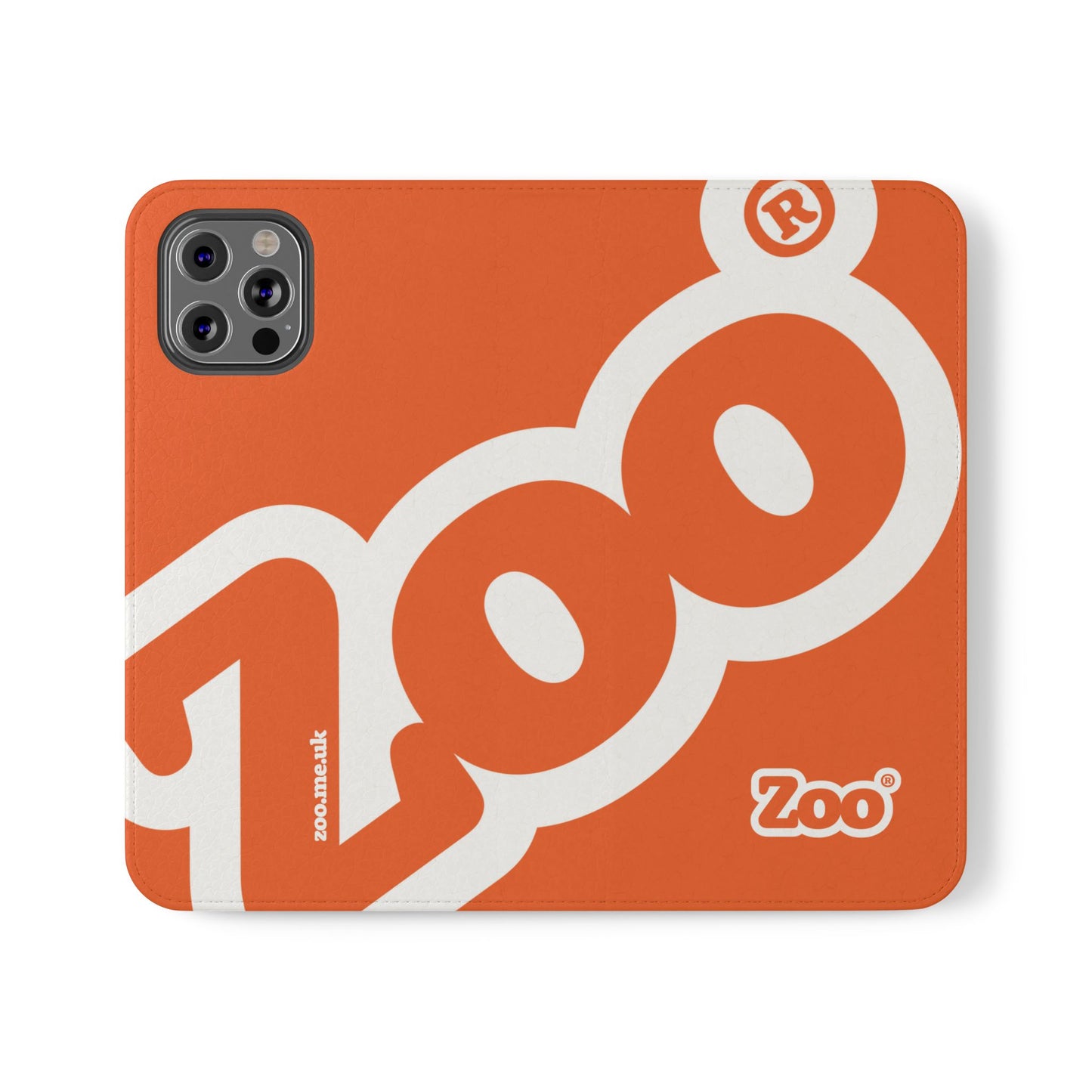 Zoo® Orange Flip Case - Phone Wallet with Card Holder