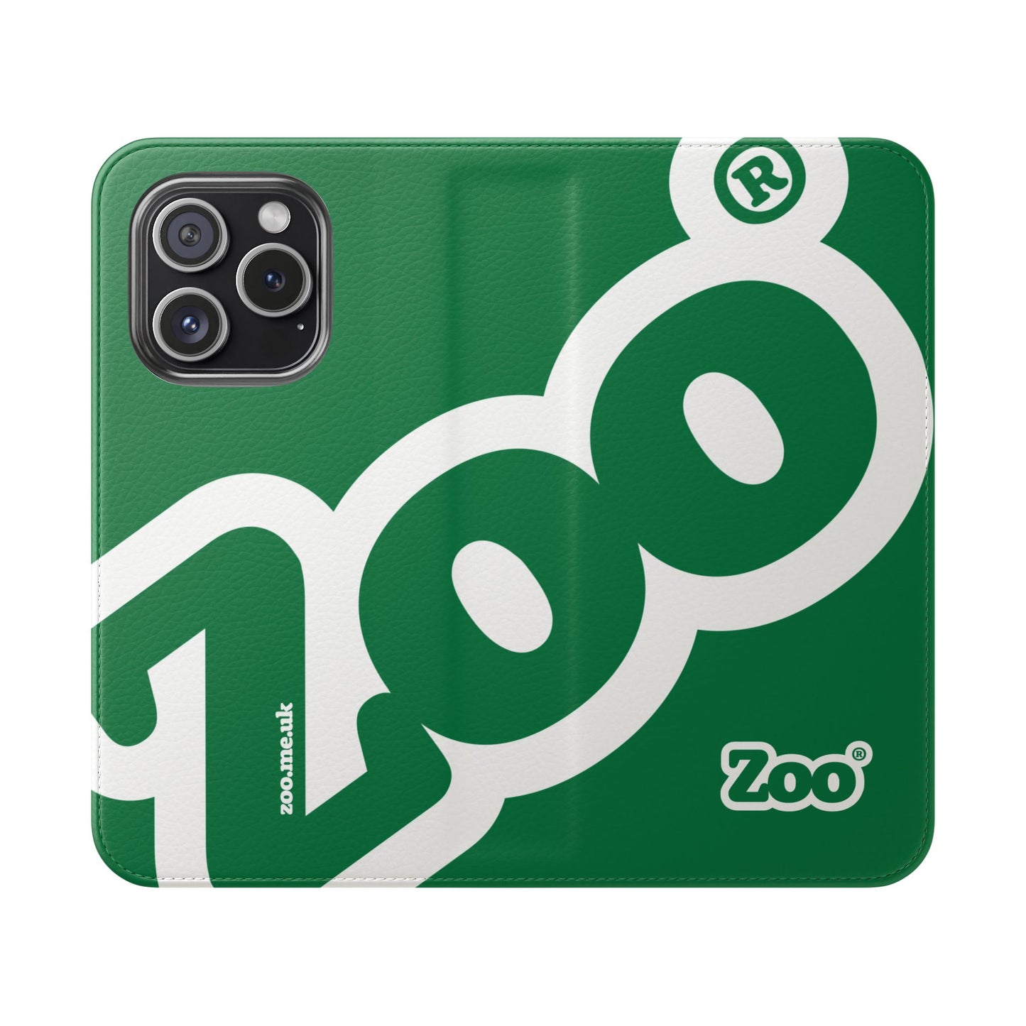 Zoo® Dark Green Flip Case - Phone Wallet with Card Holder