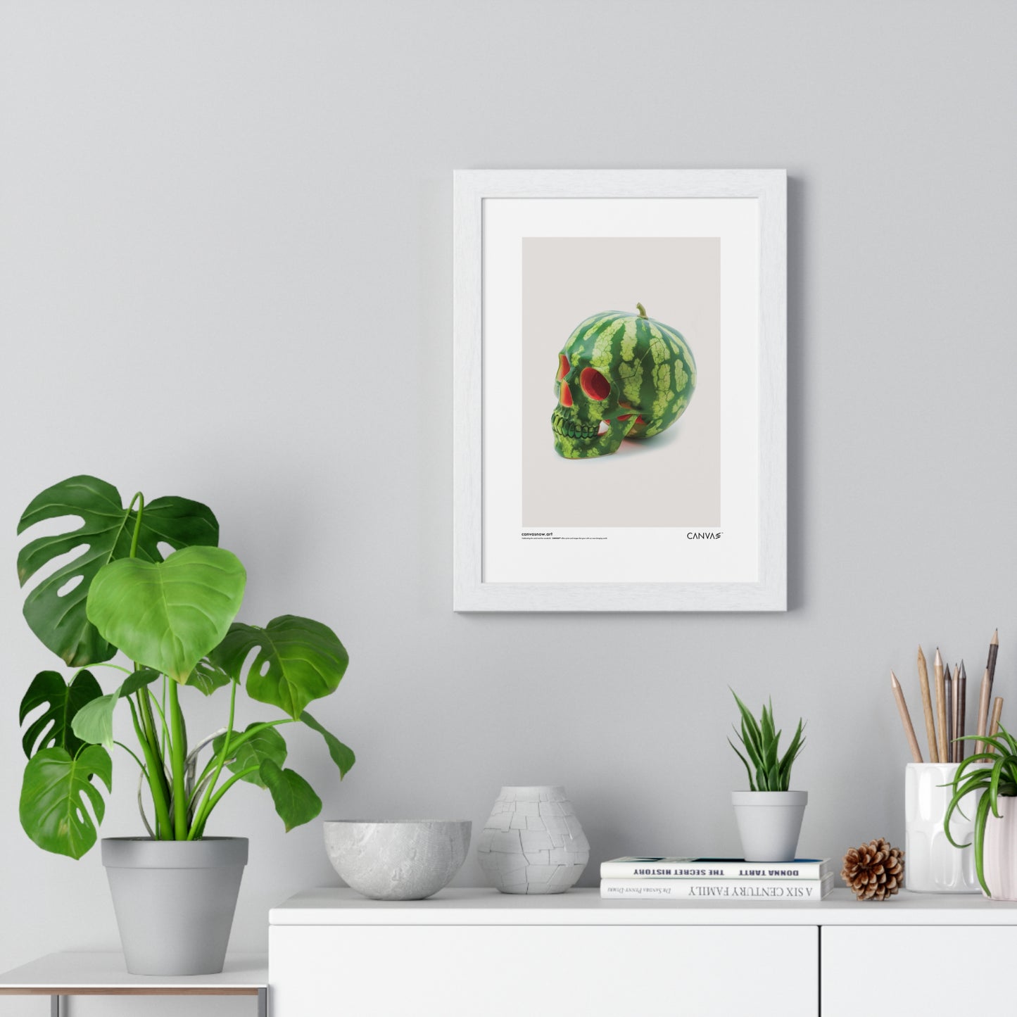 CANVAS™ MELON-SKULL Portrait Framed Poster