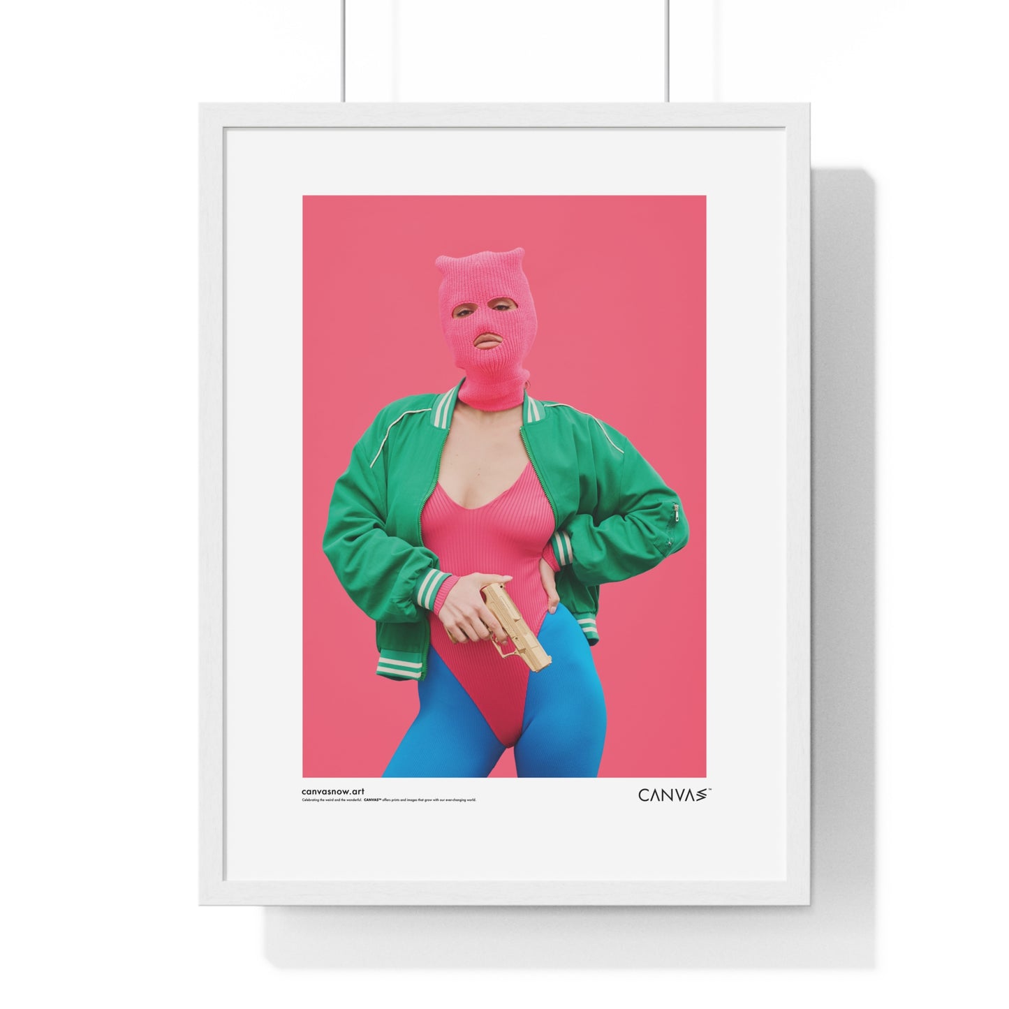 CANVAS™ PINK-PROTEST Portrait Framed Poster
