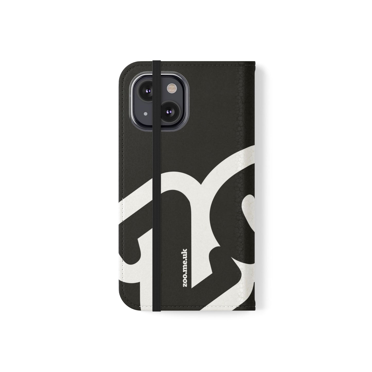 Zoo® Black Flip Case - Phone Wallet with Card Holder