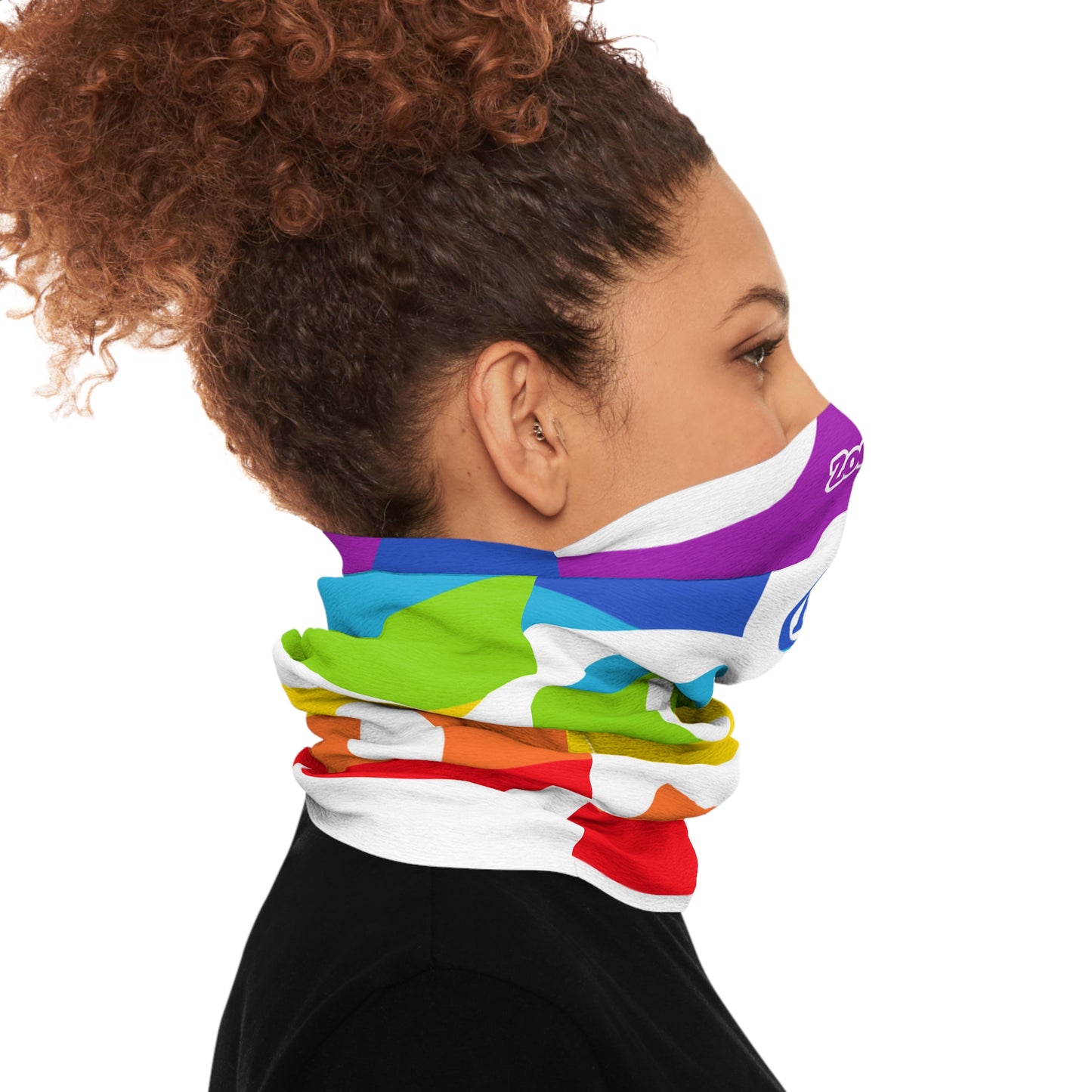 Zoo® Origins. Rainbow on White Tube Scarf