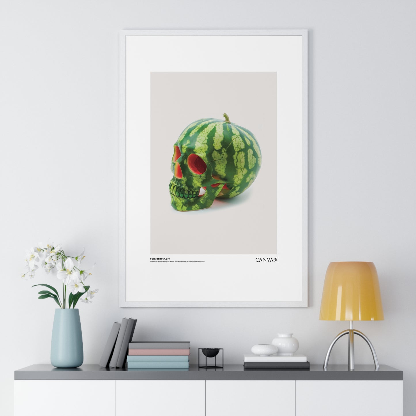 CANVAS™ MELON-SKULL Portrait Framed Poster
