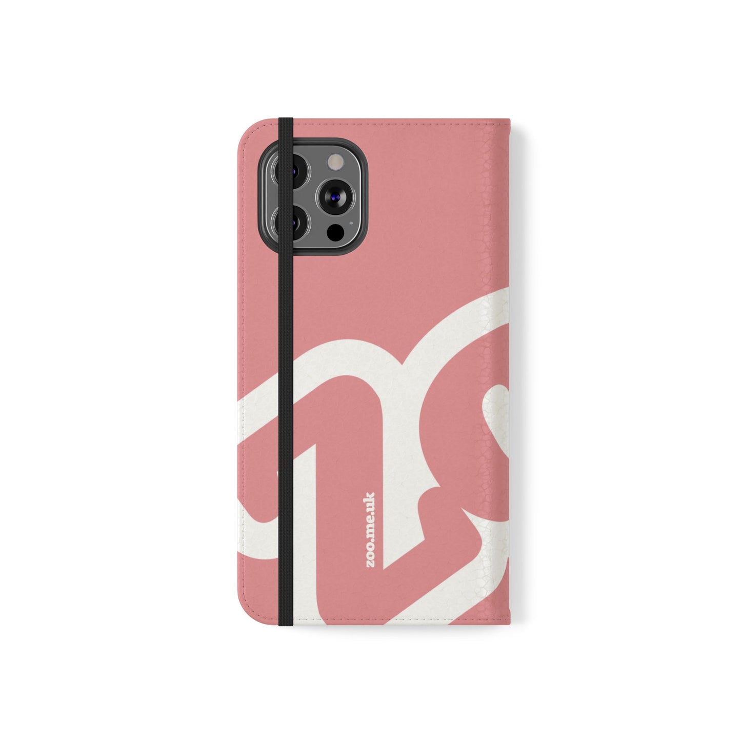 Zoo® Rose Pink Flip Case - Phone Wallet with Card Holder