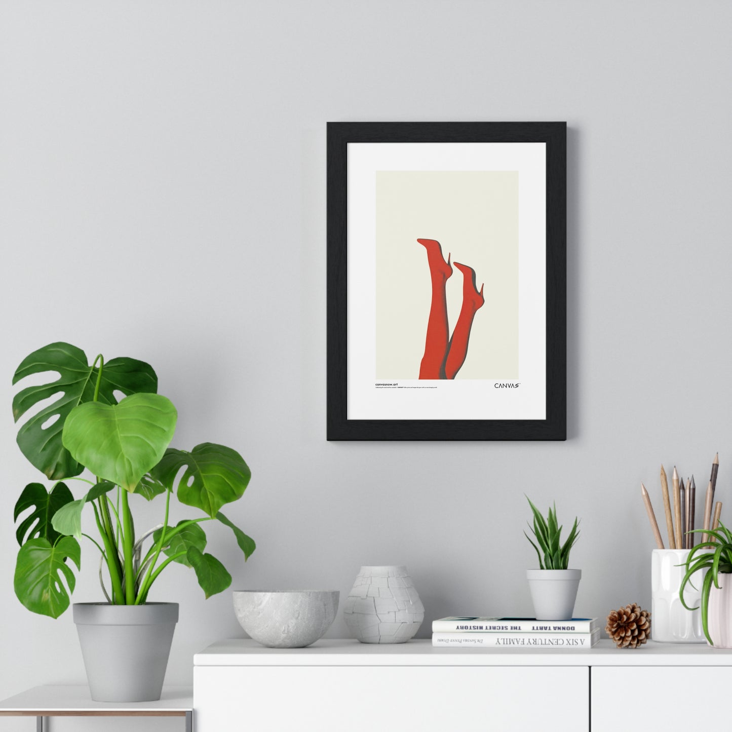 CANVAS™ RED-HOT-LEGS Portrait Framed Poster