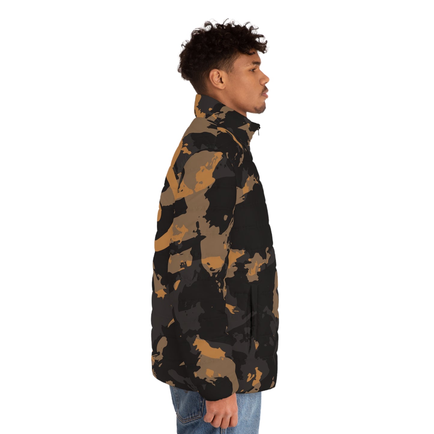 Zoo® Black & Light Brown Camo - Unisex Puffer Jacket