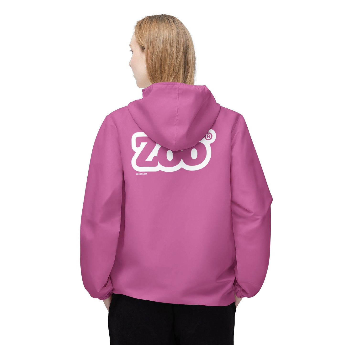 Zoo® Light Pink with White - Ladies Windbreaker Jacket