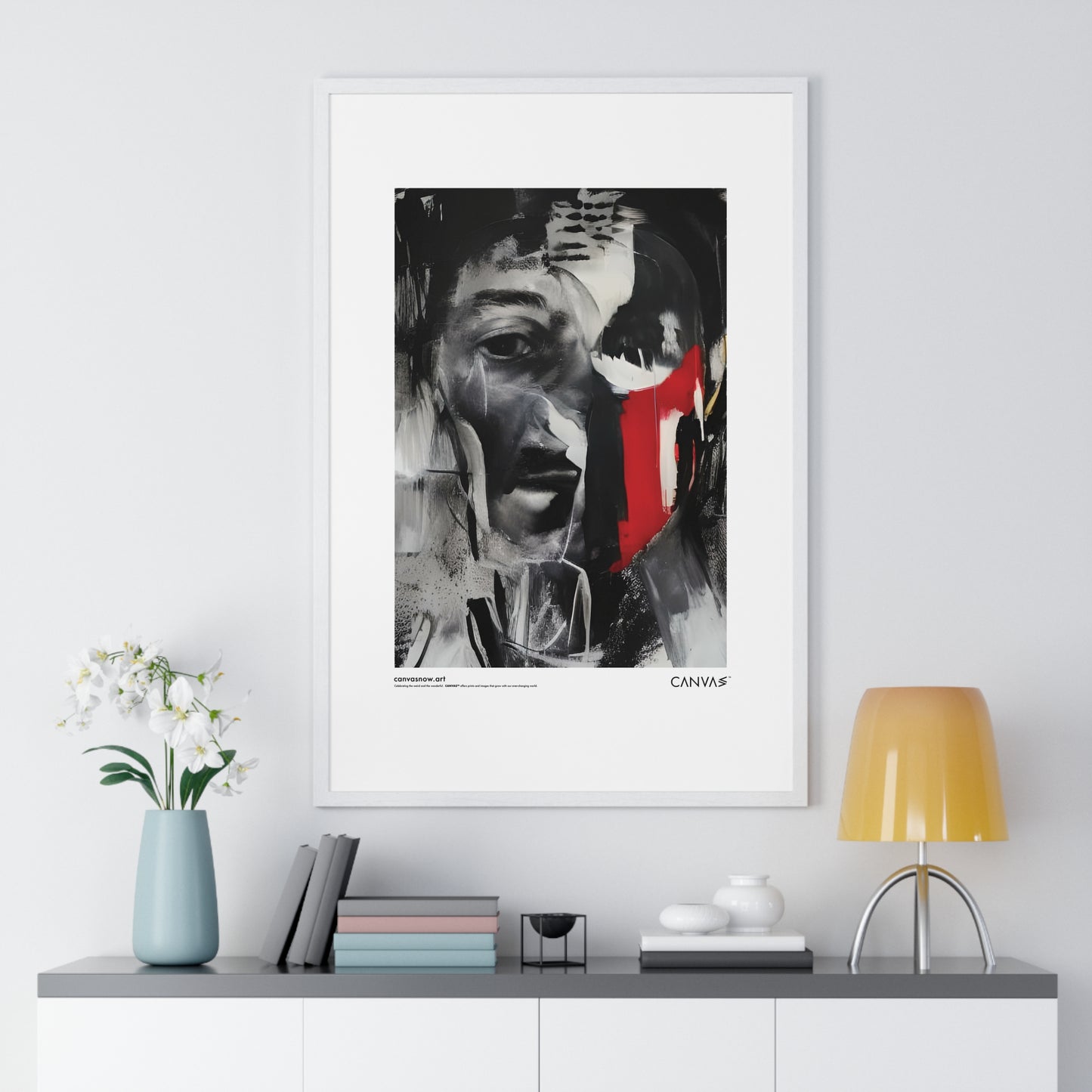 CANVAS™ MAN-BLUR Portrait Framed Poster