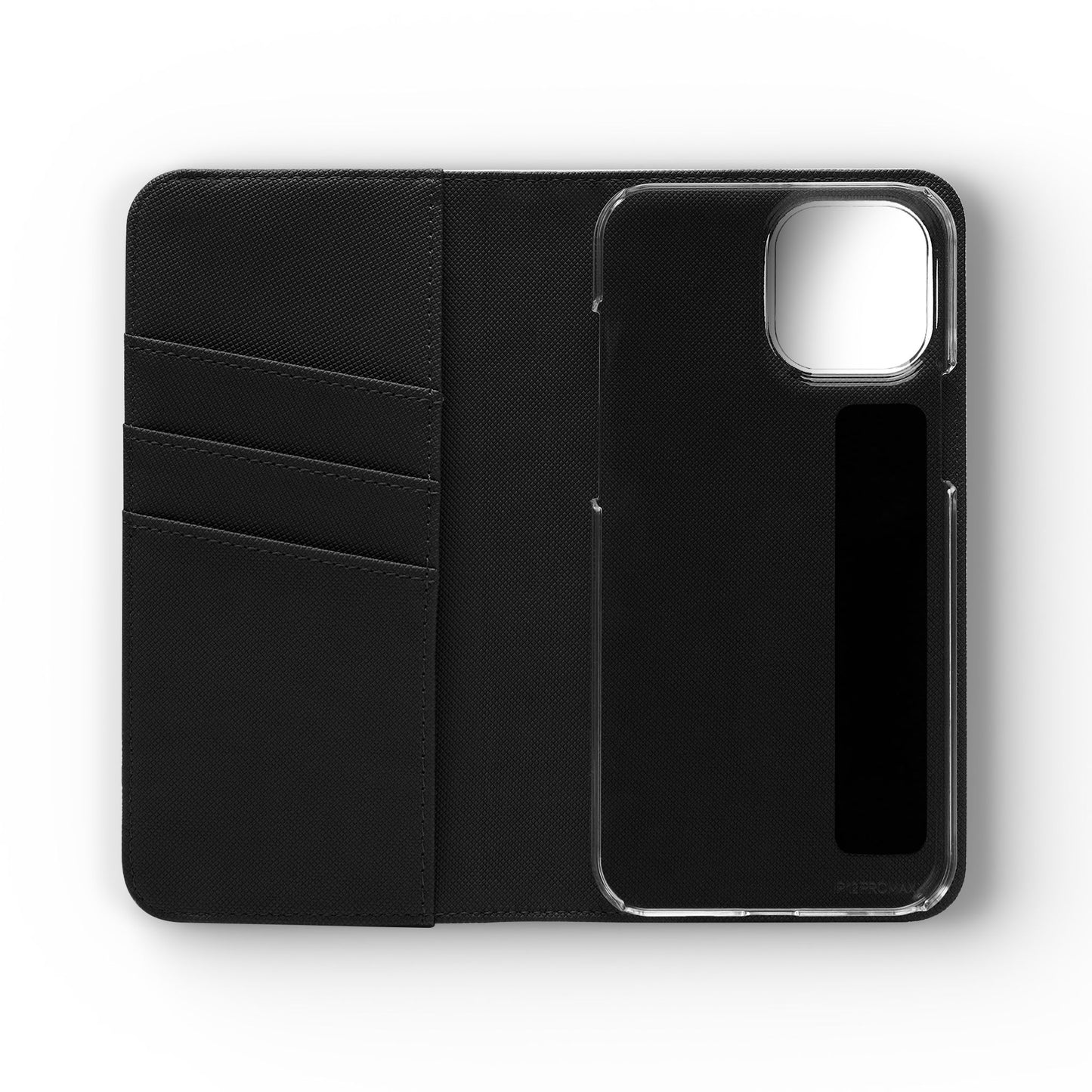 Zoo® Black Flip Case - Phone Wallet with Card Holder