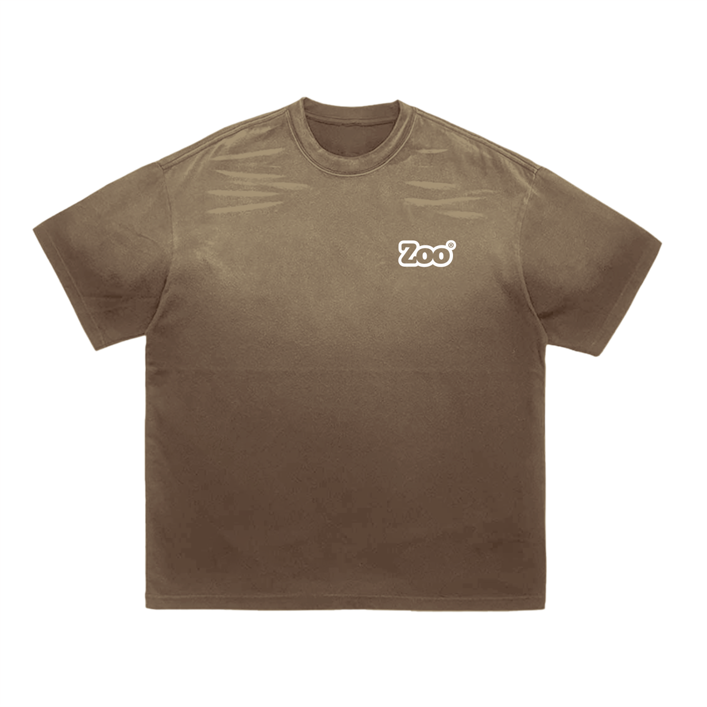 Zoo® Vintage Washed Tiger Stripes Dyed Gradient T-Shirt - 250 GSM