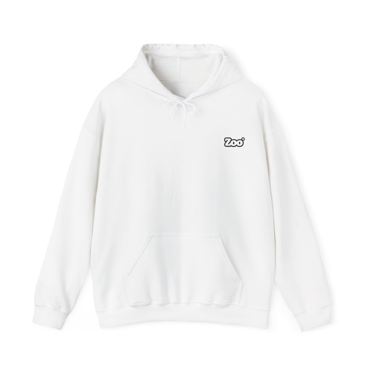 Zoo® Black Logo on White - Unisex Heavy Blend™ Hoodie