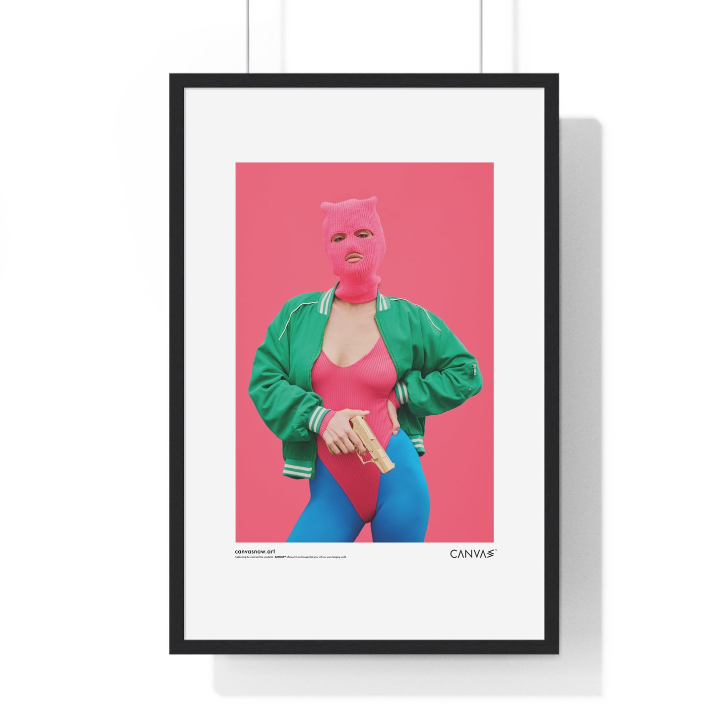 CANVAS™ PINK-PROTEST Portrait Framed Poster