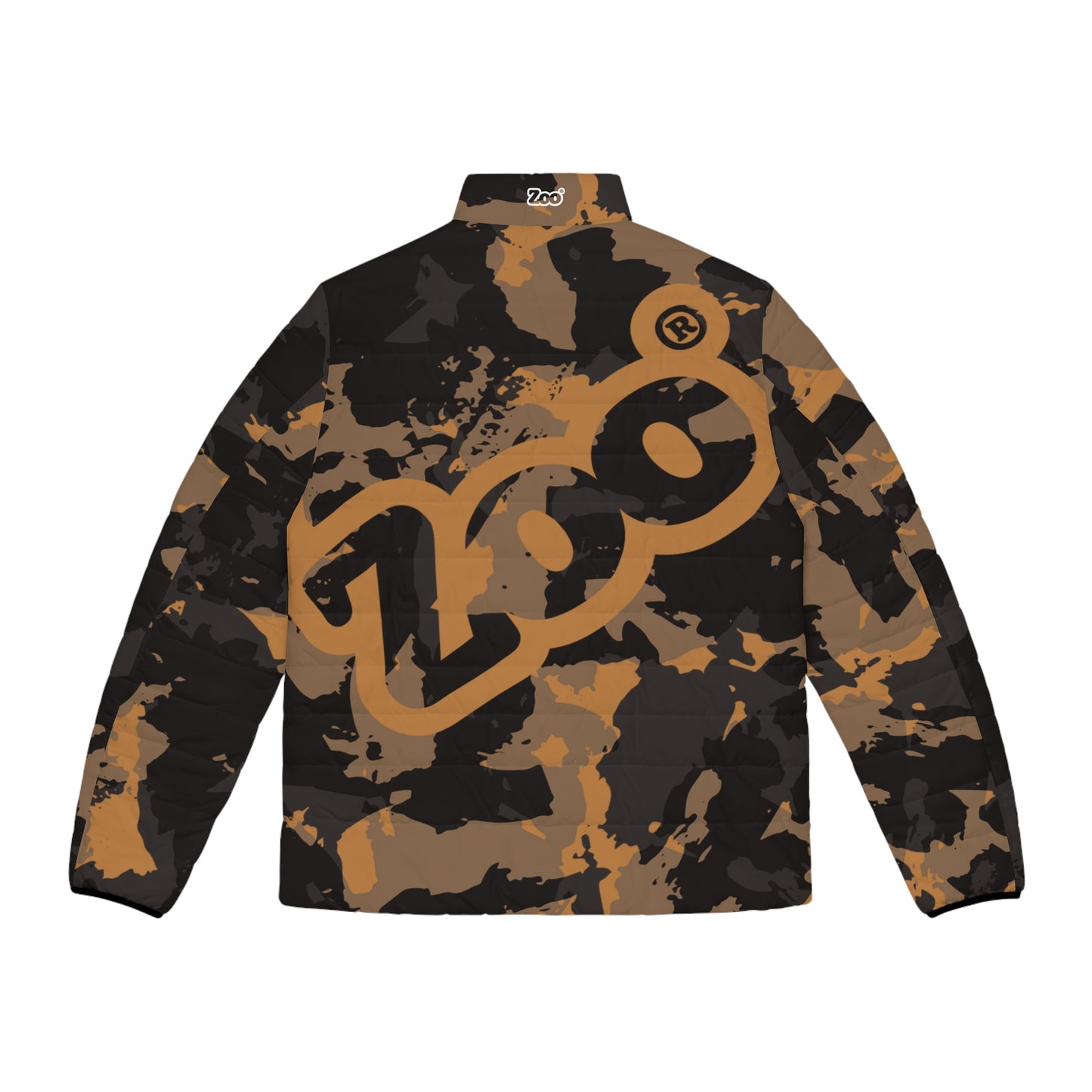 Zoo® Black & Light Brown Camo - Unisex Puffer Jacket