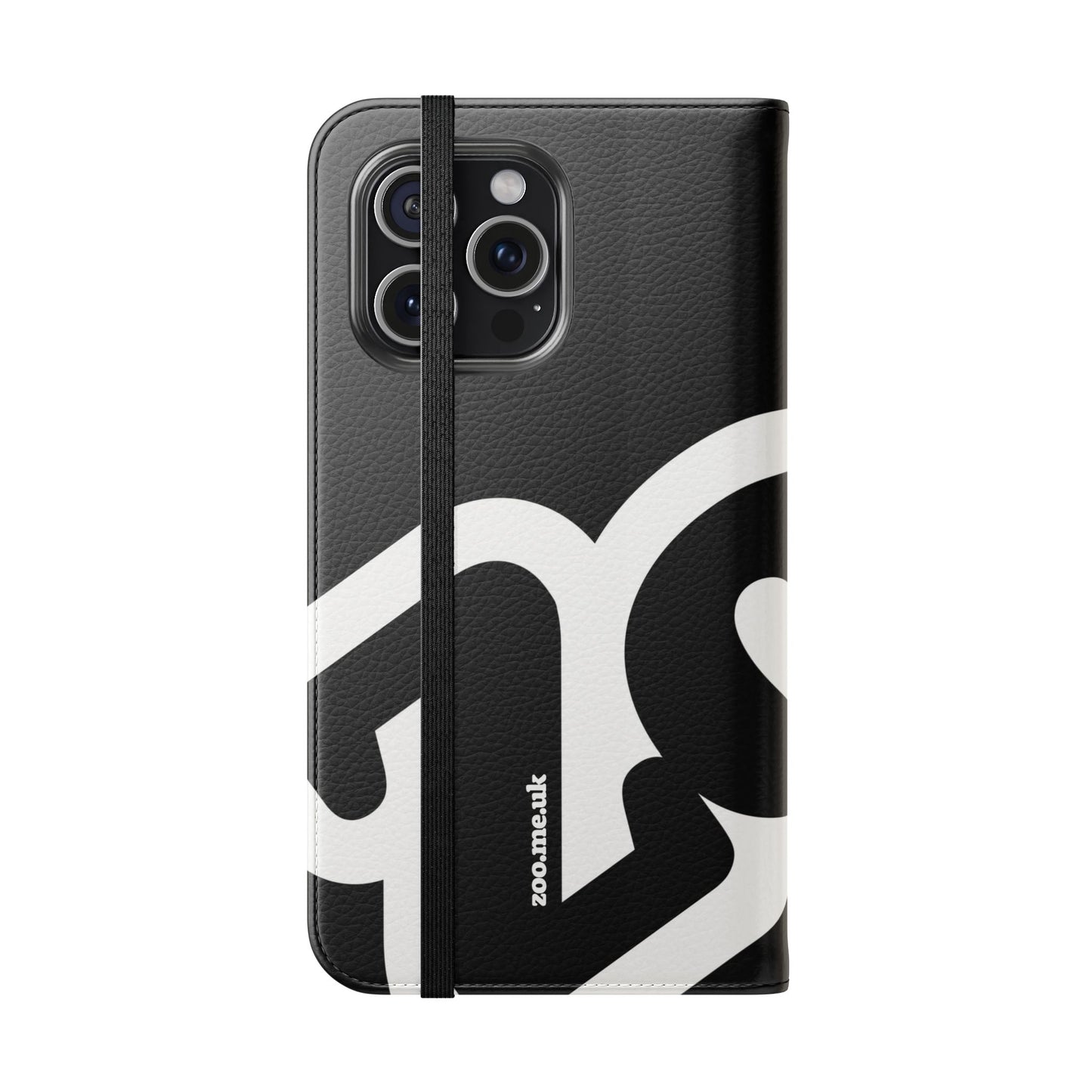 Zoo® Black Flip Case - Phone Wallet with Card Holder