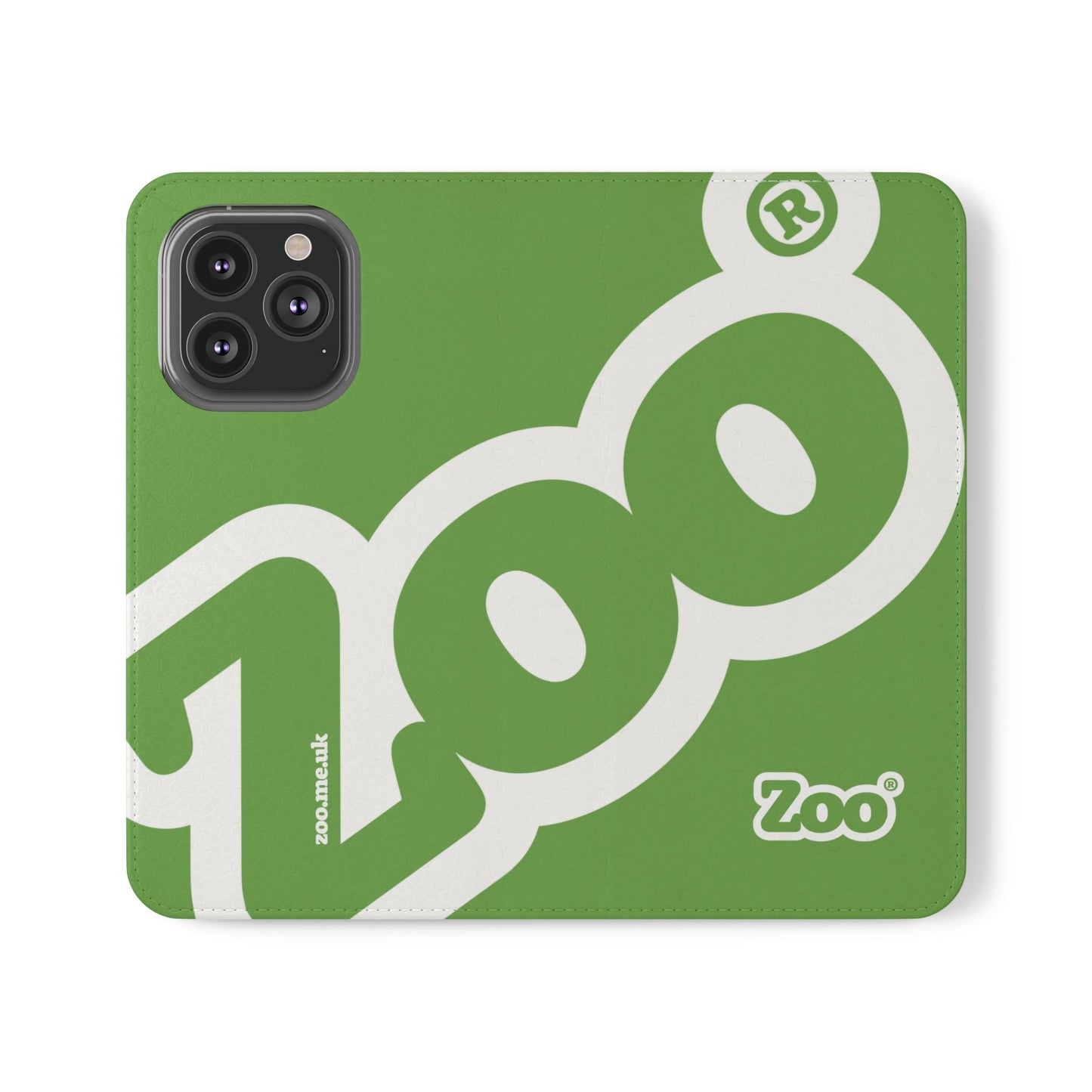 Zoo® Light Green Flip Case - Phone Wallet with Card Holder