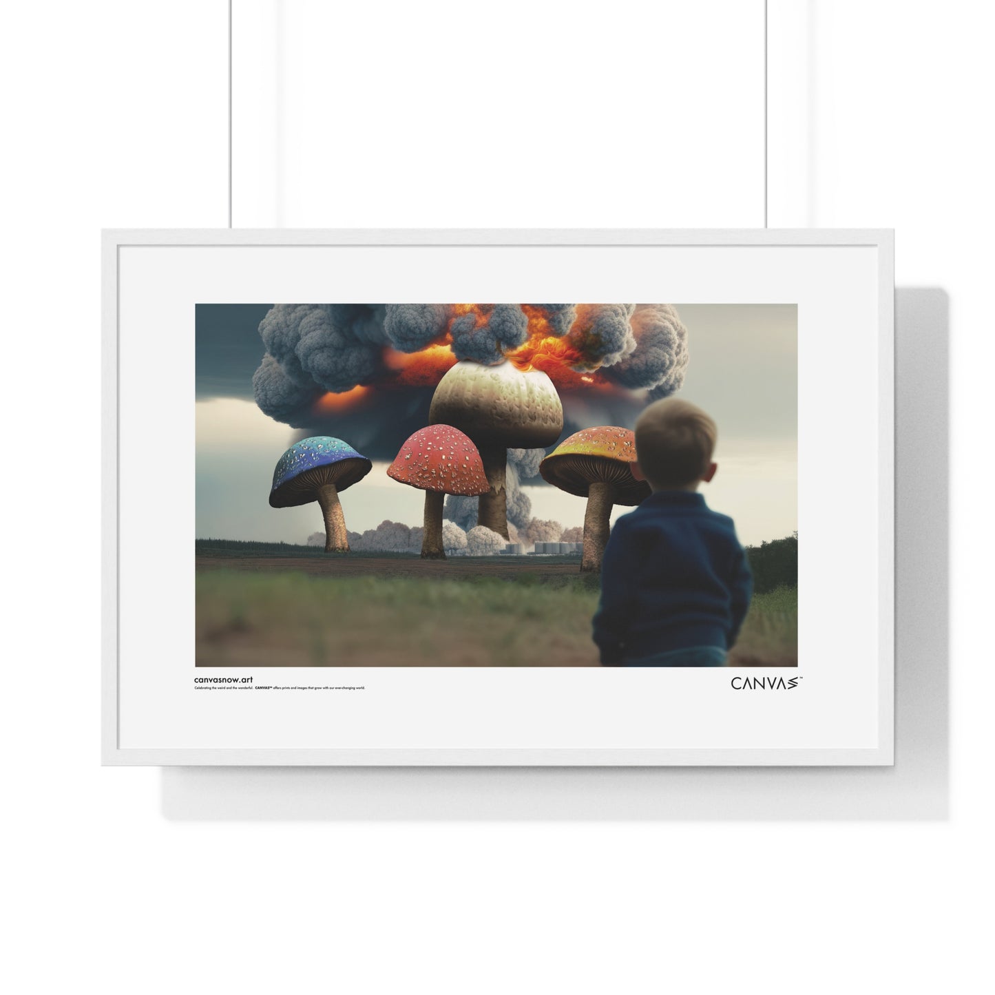CANVAS™ TOASTED-MUSHROOMS Landscape Framed Poster