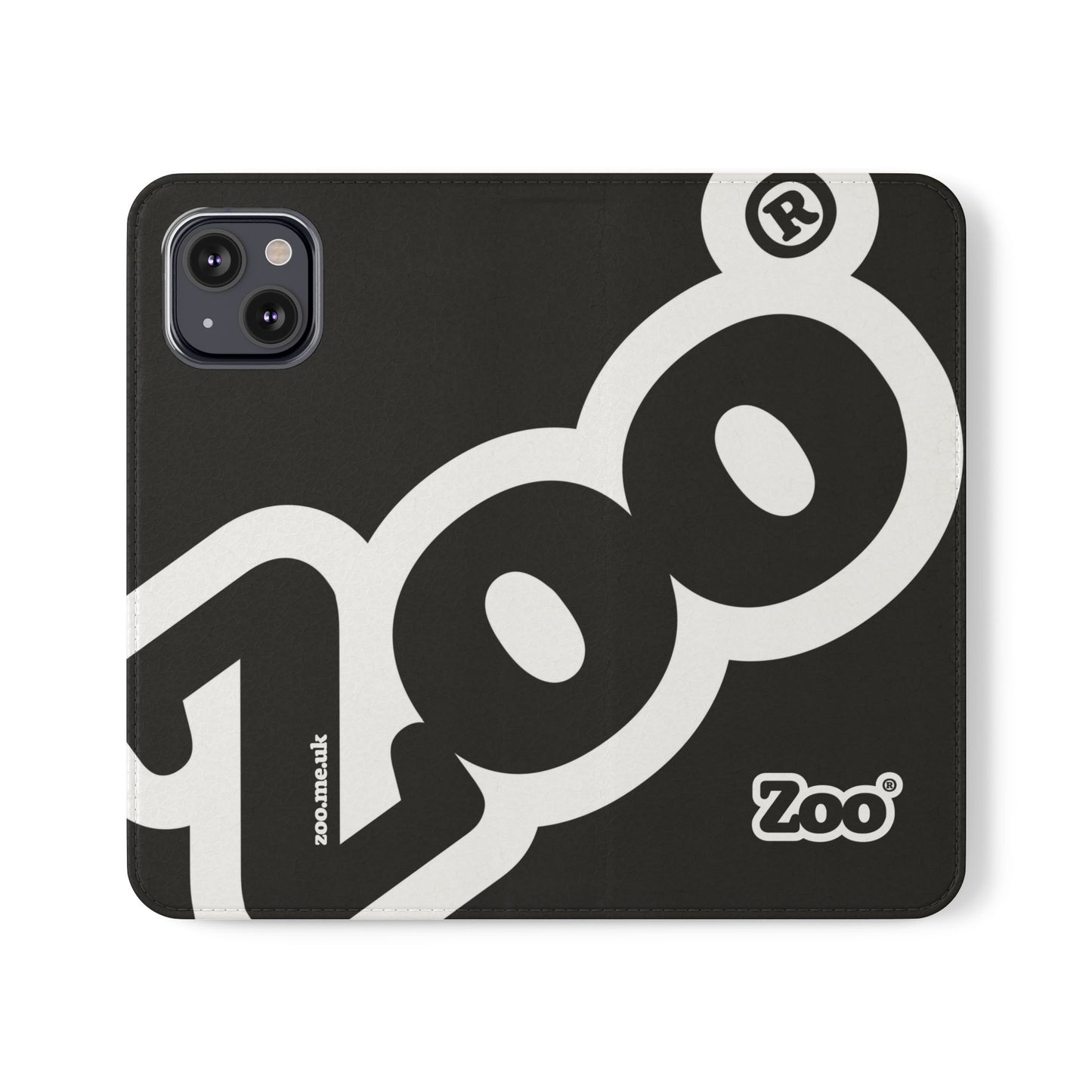 Zoo® Black Flip Case - Phone Wallet with Card Holder