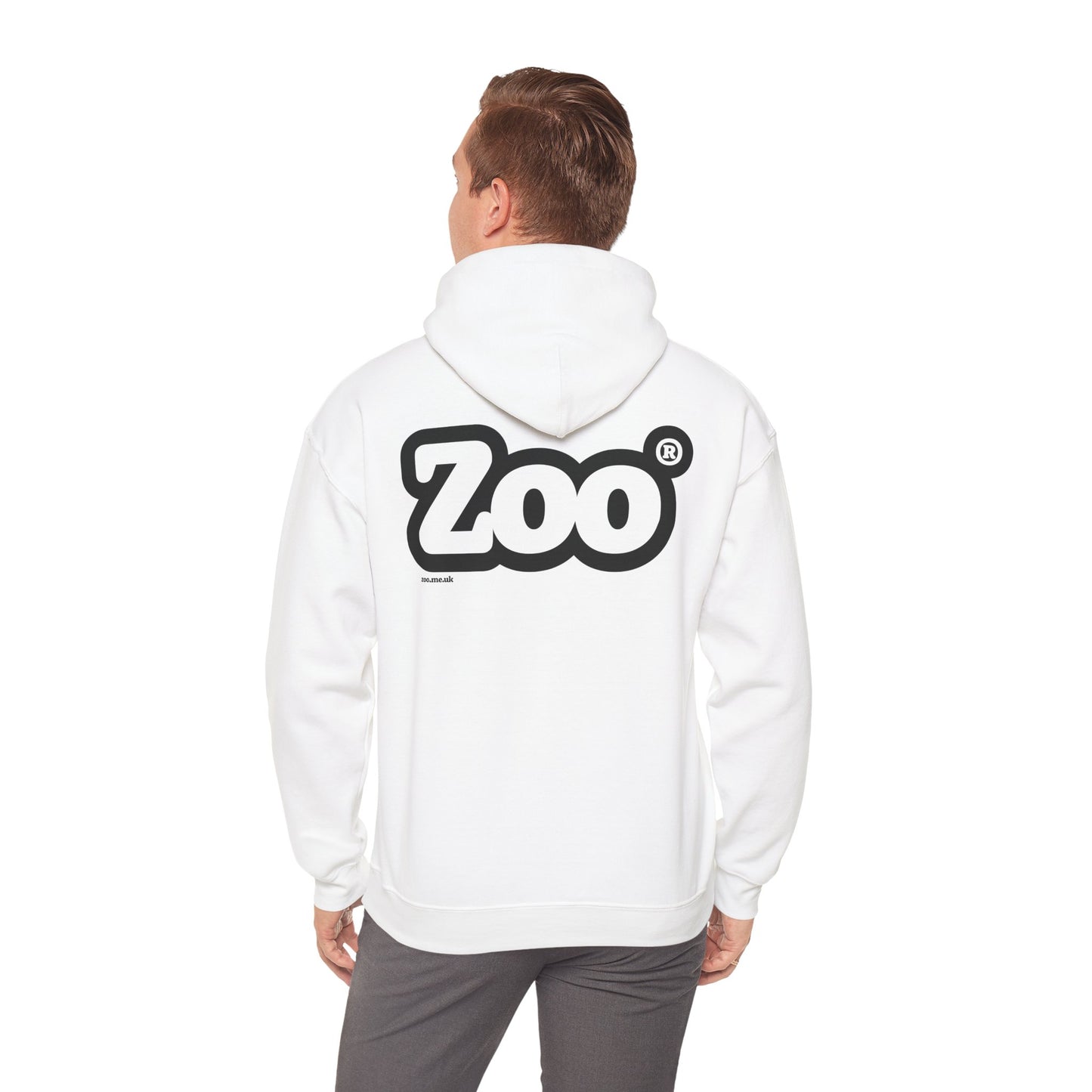 Zoo® Black Logo on White - Unisex Heavy Blend™ Hoodie