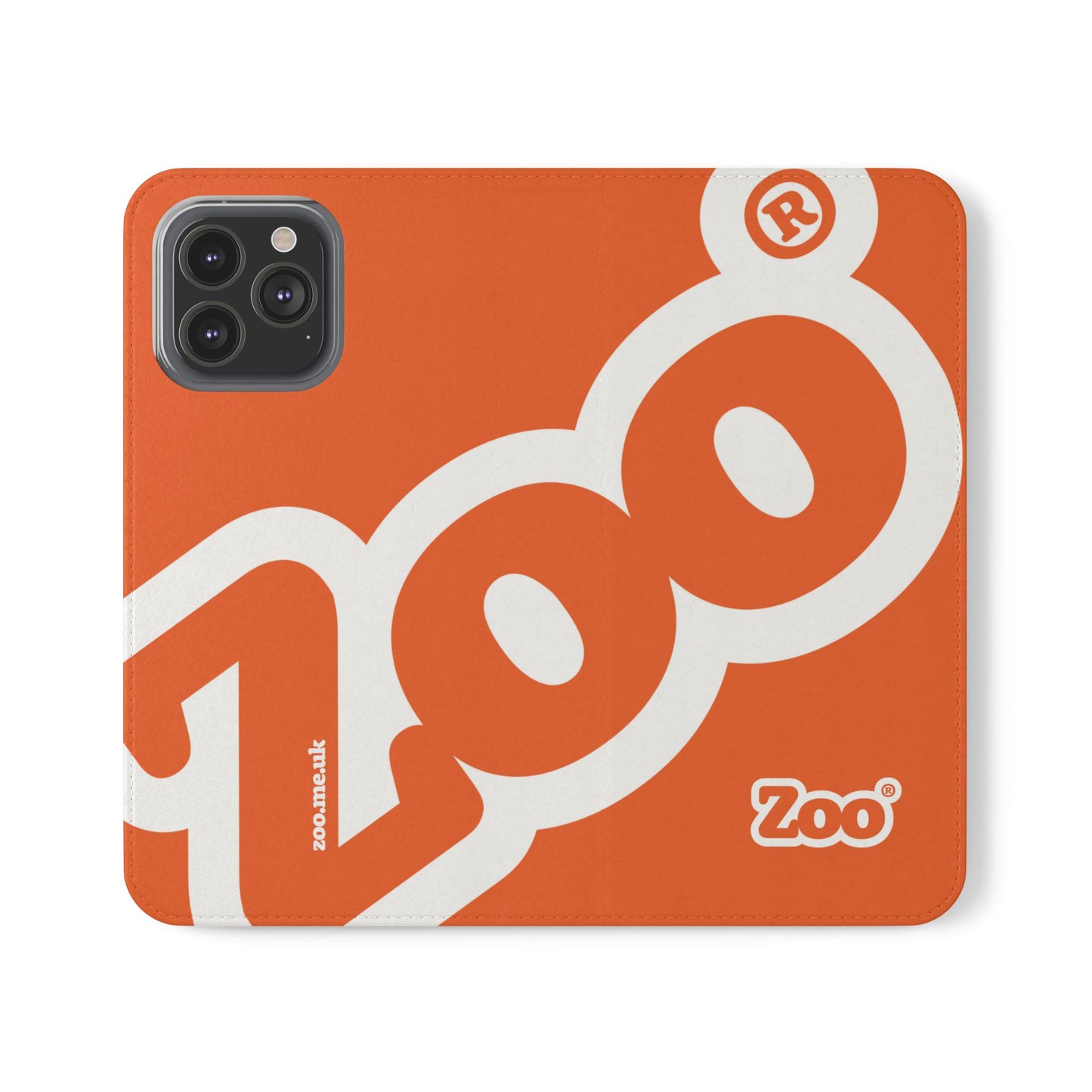 Zoo® Orange Flip Case - Phone Wallet with Card Holder
