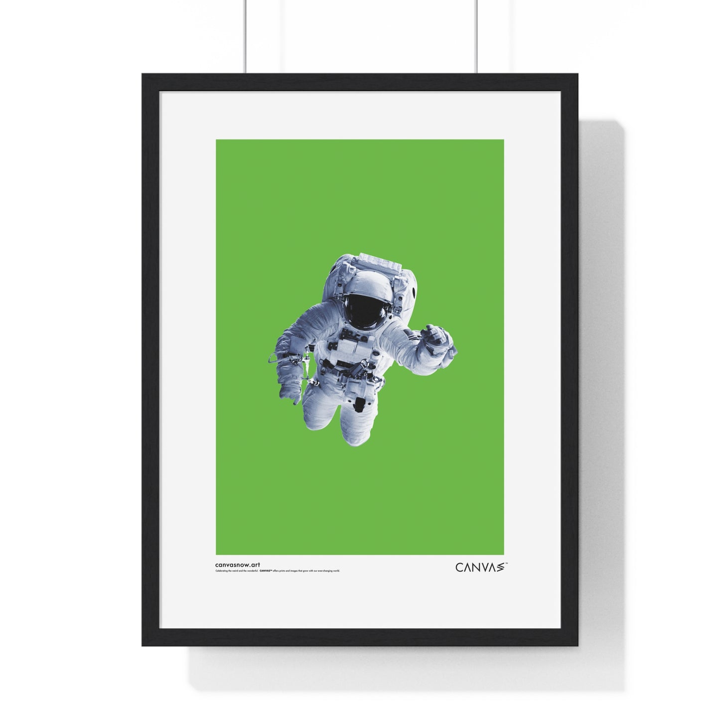 CANVAS™ SPACEMAN-GREENSCREEN Portrait Framed Poster