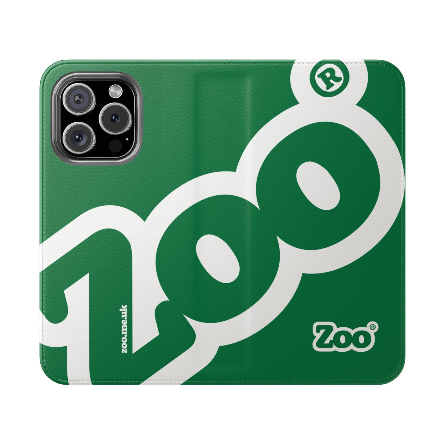 Zoo® Dark Green Flip Case - Phone Wallet with Card Holder